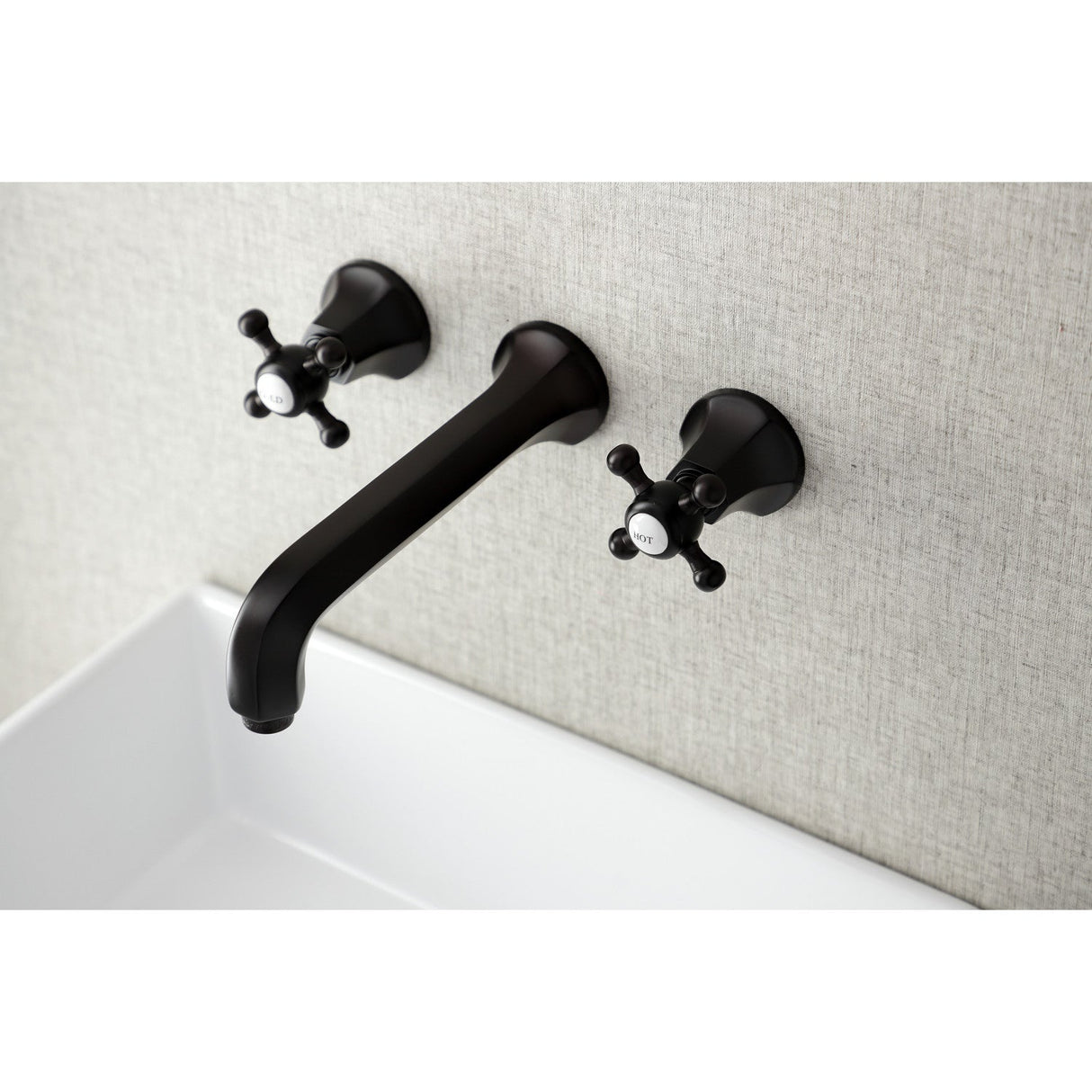 Metropolitan KS4125BX Two-Handle 3-Hole Wall Mount Bathroom Faucet, Oil Rubbed Bronze