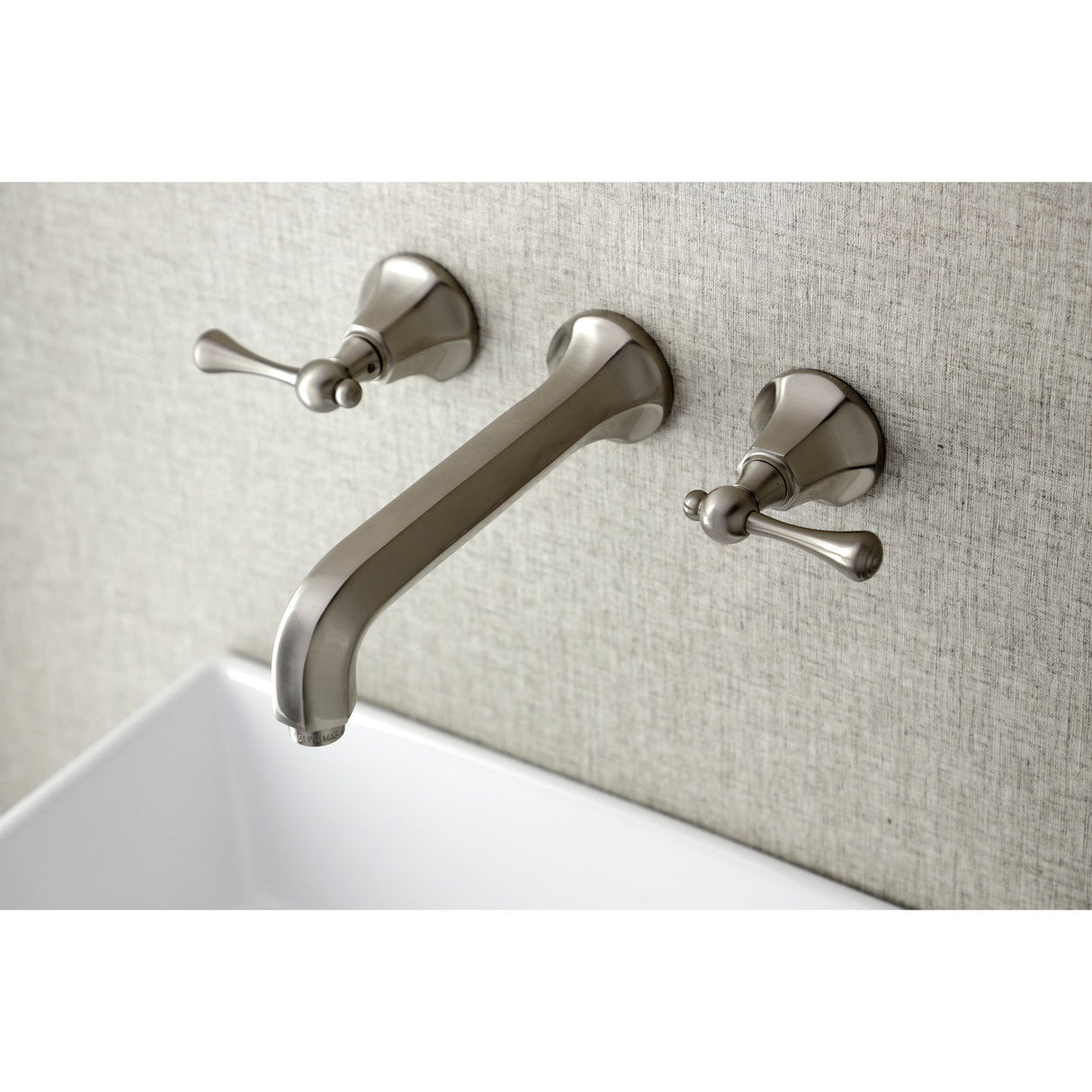 Metropolitan KS4128BL Two-Handle 3-Hole Wall Mount Bathroom Faucet, Brushed Nickel