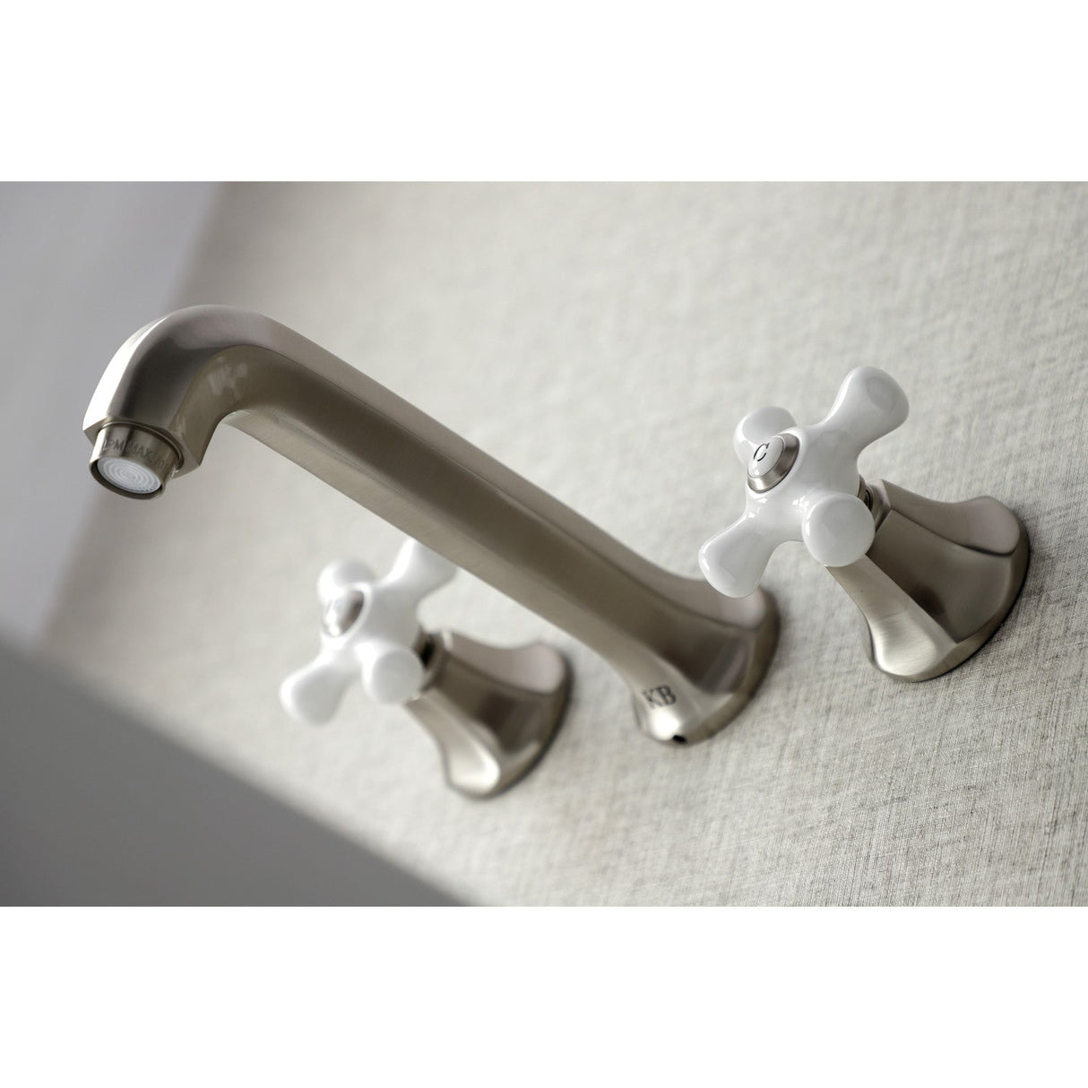 Metropolitan KS4128PX Two-Handle 3-Hole Wall Mount Bathroom Faucet, Brushed Nickel