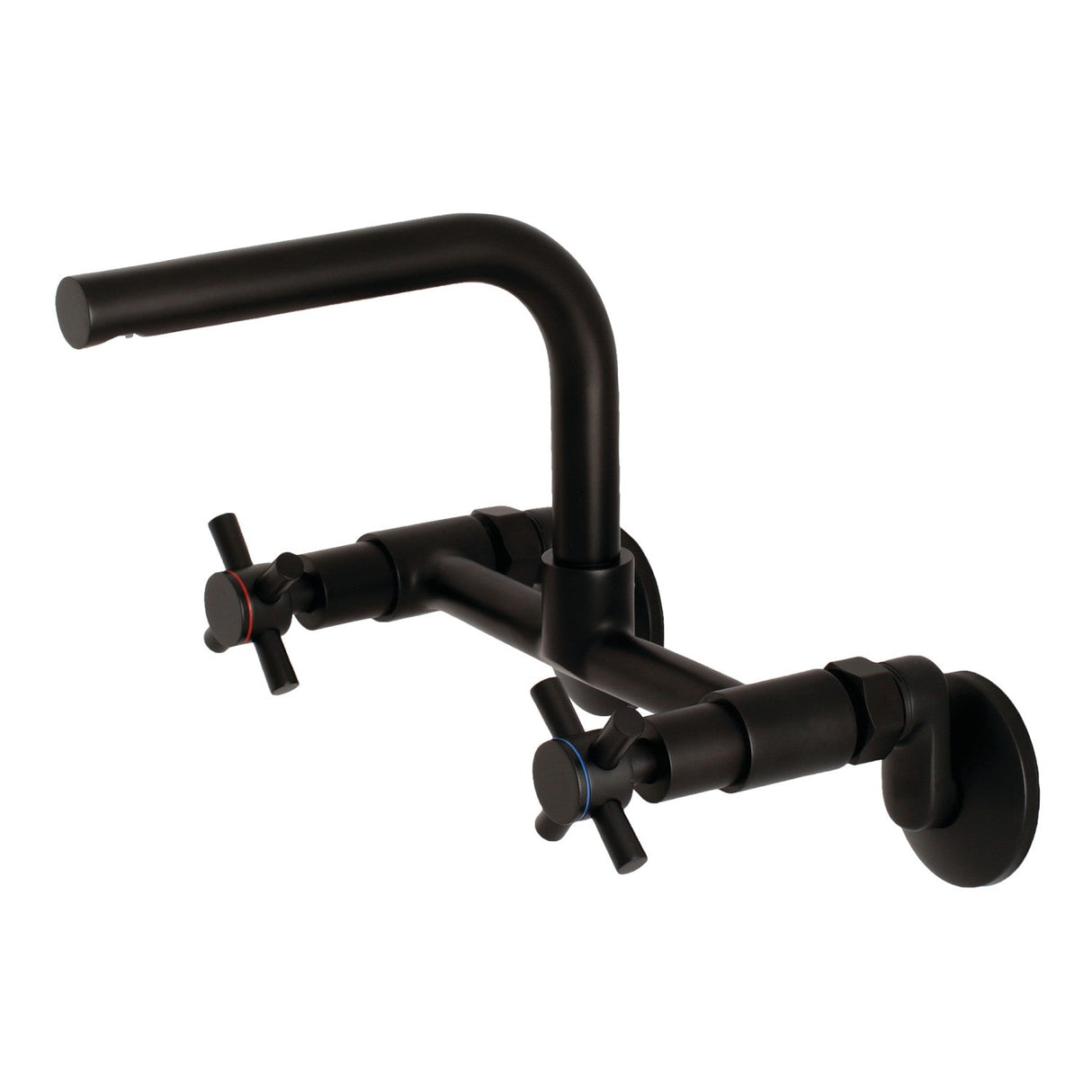 Concord KS412MB Two-Handle 2-Hole Wall Mount Kitchen Faucet, Matte Black