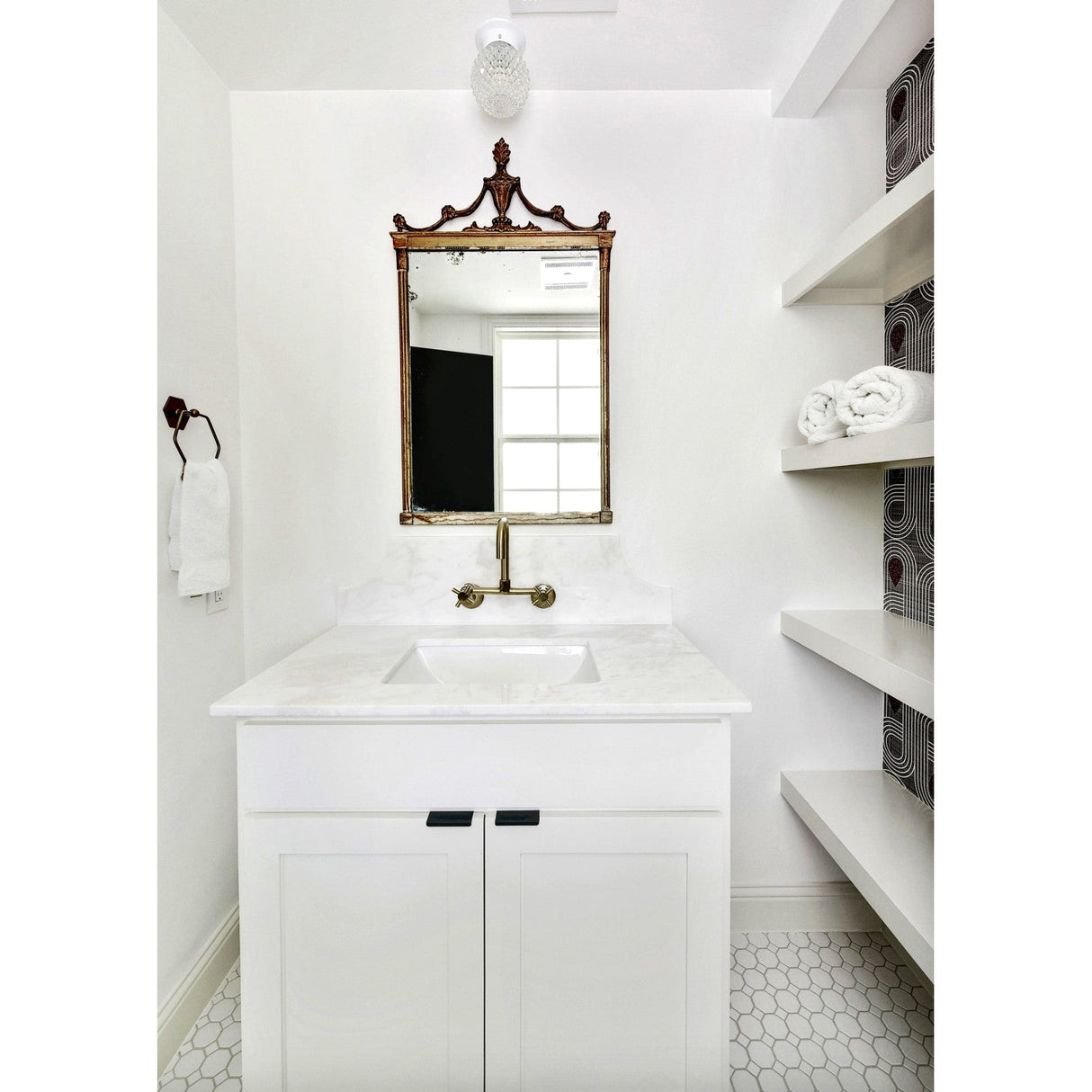 Concord KS413SB Two-Handle 2-Hole Wall Mount Kitchen Faucet, Brushed Brass