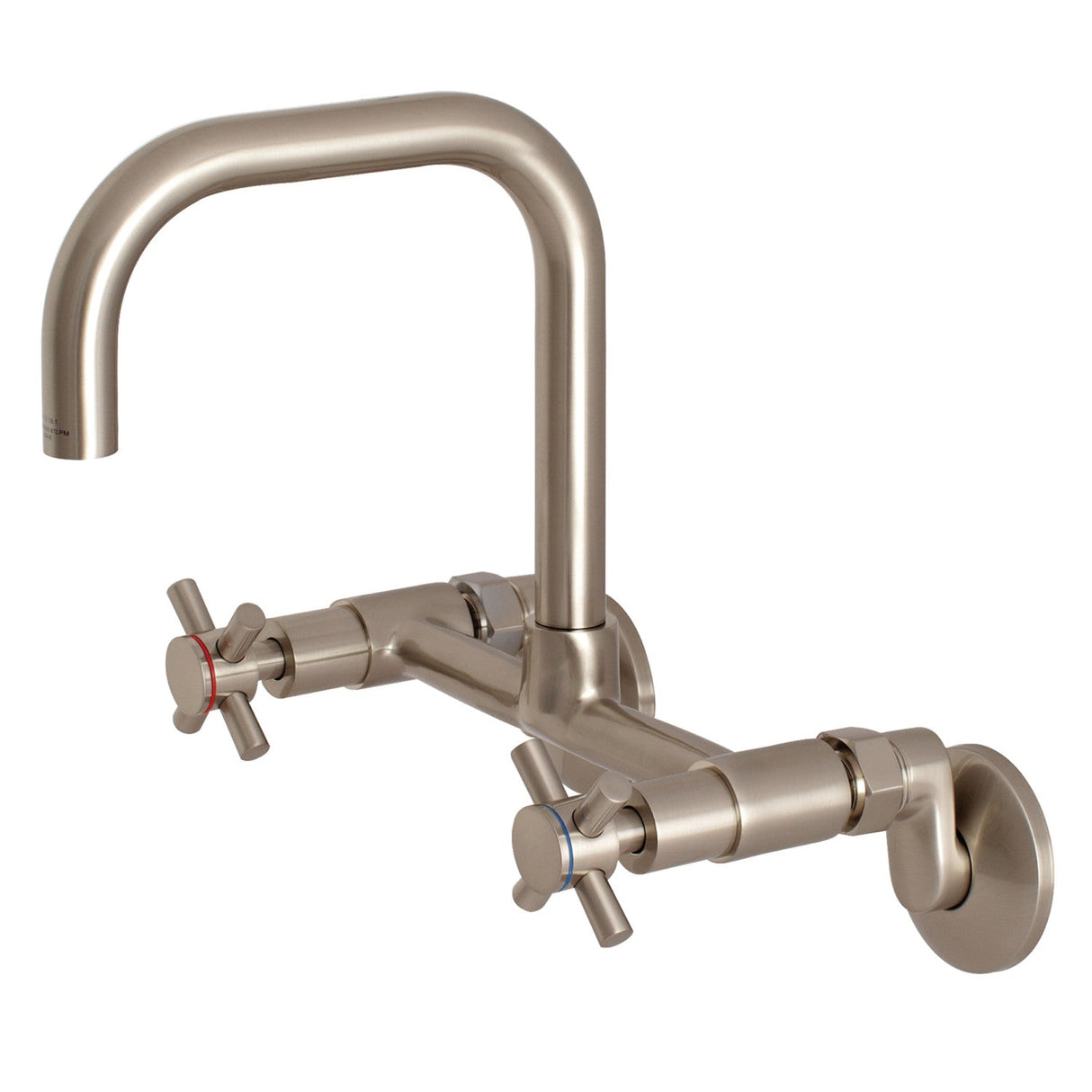 Concord KS413SN Two-Handle 2-Hole Wall Mount Kitchen Faucet, Brushed Nickel