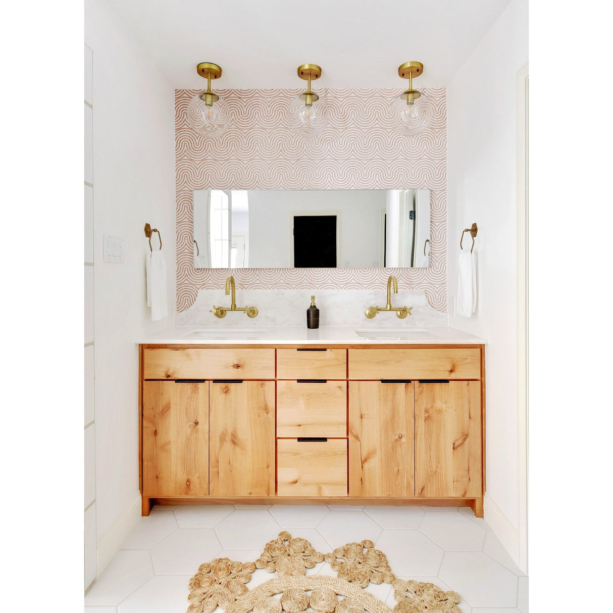 Concord KS414SB Two-Handle 2-Hole Wall Mount Kitchen Faucet, Brushed Brass