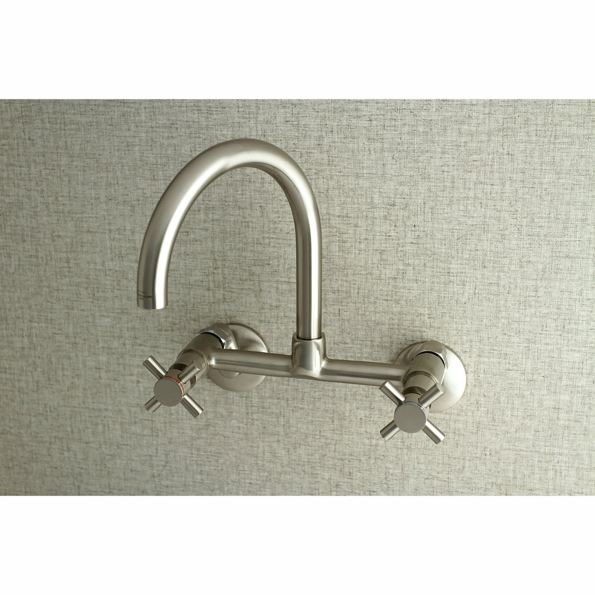 Concord KS414SN Two-Handle 2-Hole Wall Mount Kitchen Faucet, Brushed Nickel