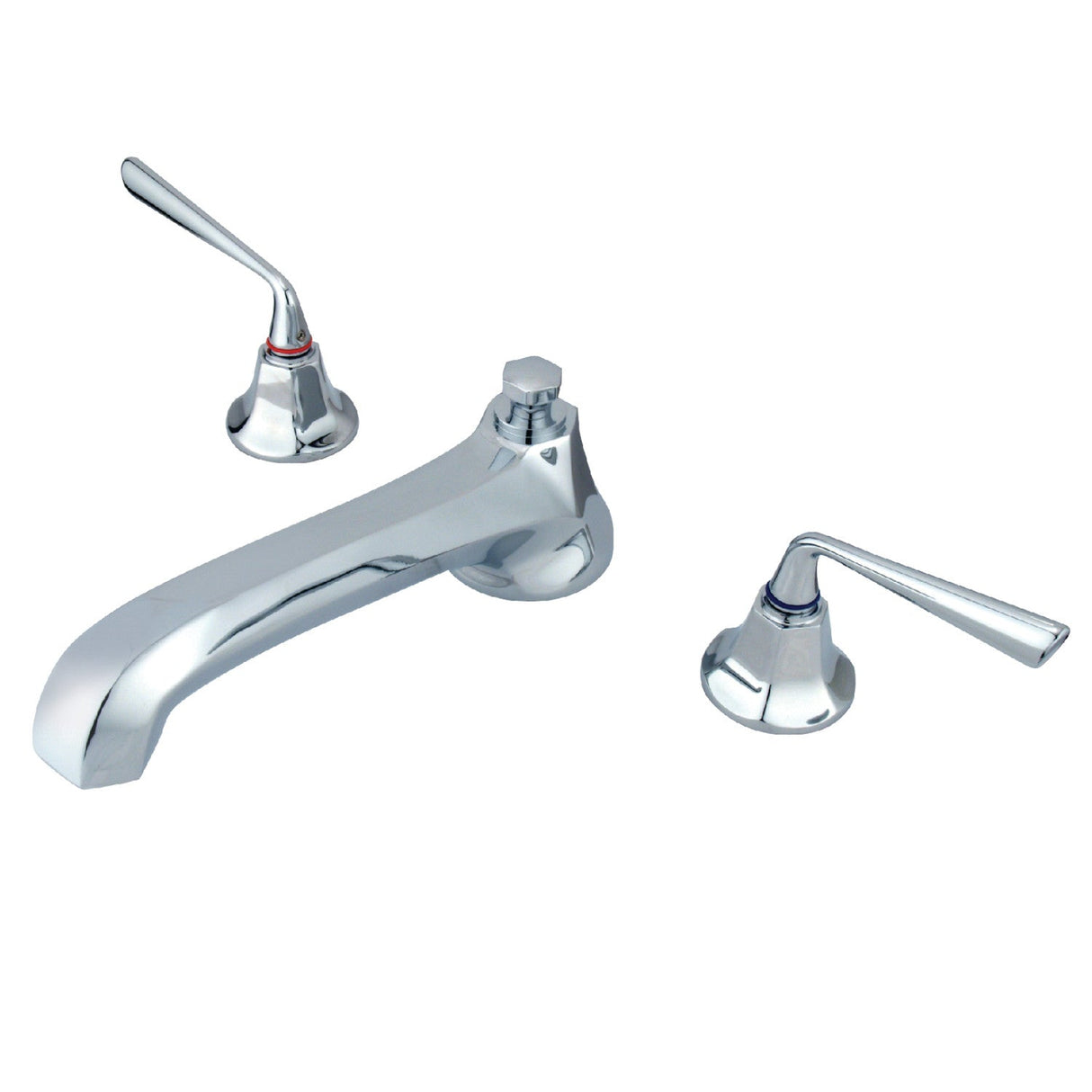 Silver Sage KS4301ZL Two-Handle 3-Hole Deck Mount Roman Tub Faucet, Polished Chrome