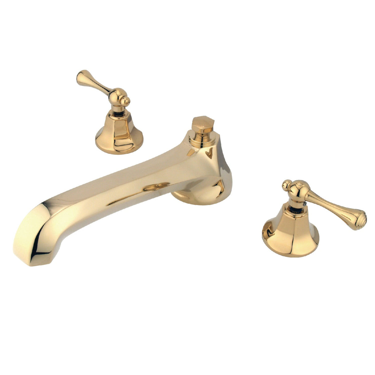 Vintage KS4302BL Two-Handle 3-Hole Deck Mount Roman Tub Faucet, Polished Brass