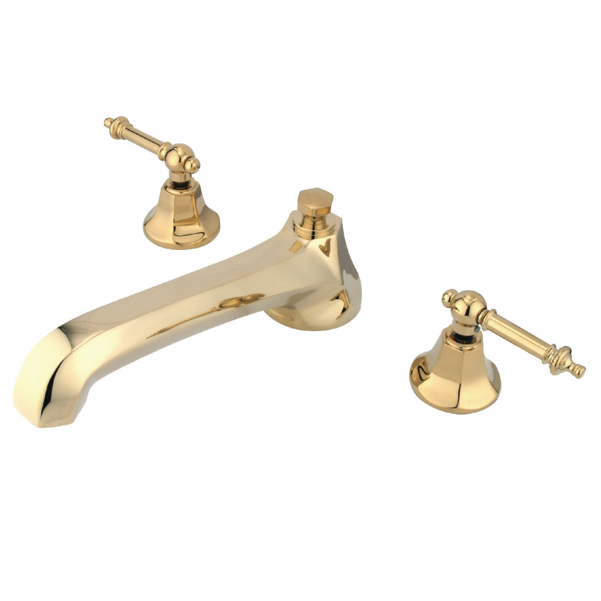 Metropolitan KS4302TL Two-Handle 3-Hole Deck Mount Roman Tub Faucet, Polished Brass