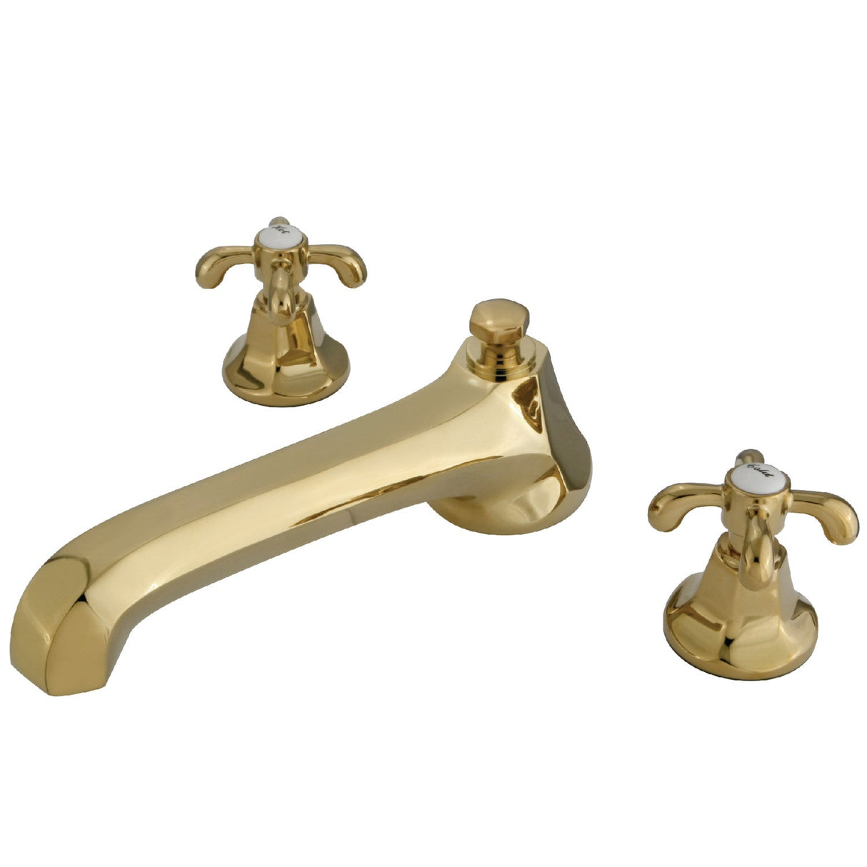 Vintage KS4302TX Two-Handle 3-Hole Deck Mount Roman Tub Faucet, Polished Brass