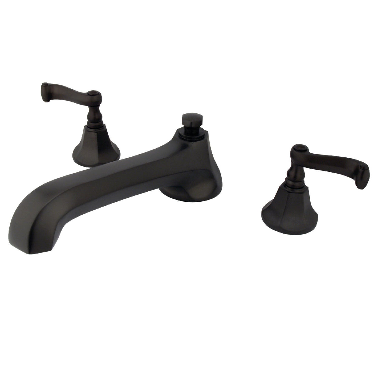 KS4305FL Two-Handle 3-Hole Deck Mount Roman Tub Faucet, Oil Rubbed Bronze
