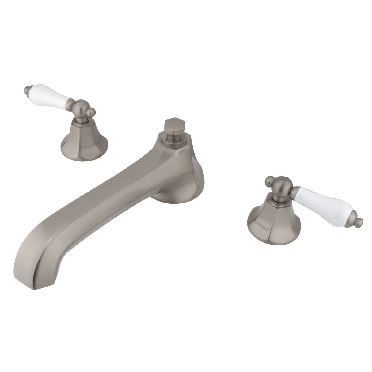Metropolitan KS4308PL Two-Handle 3-Hole Deck Mount Roman Tub Faucet, Brushed Nickel