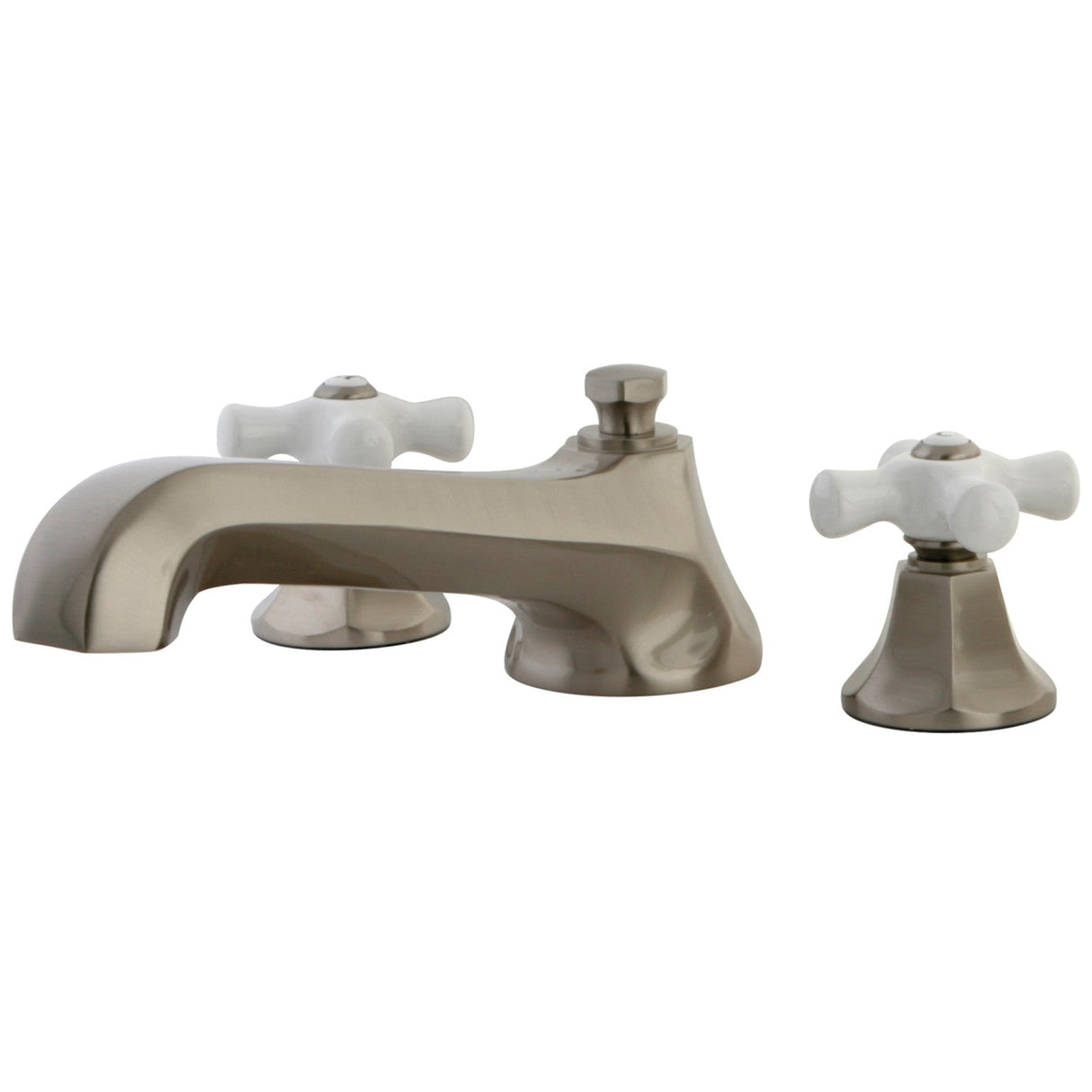 Metropolitan KS4308PX Two-Handle 3-Hole Deck Mount Roman Tub Faucet, Brushed Nickel