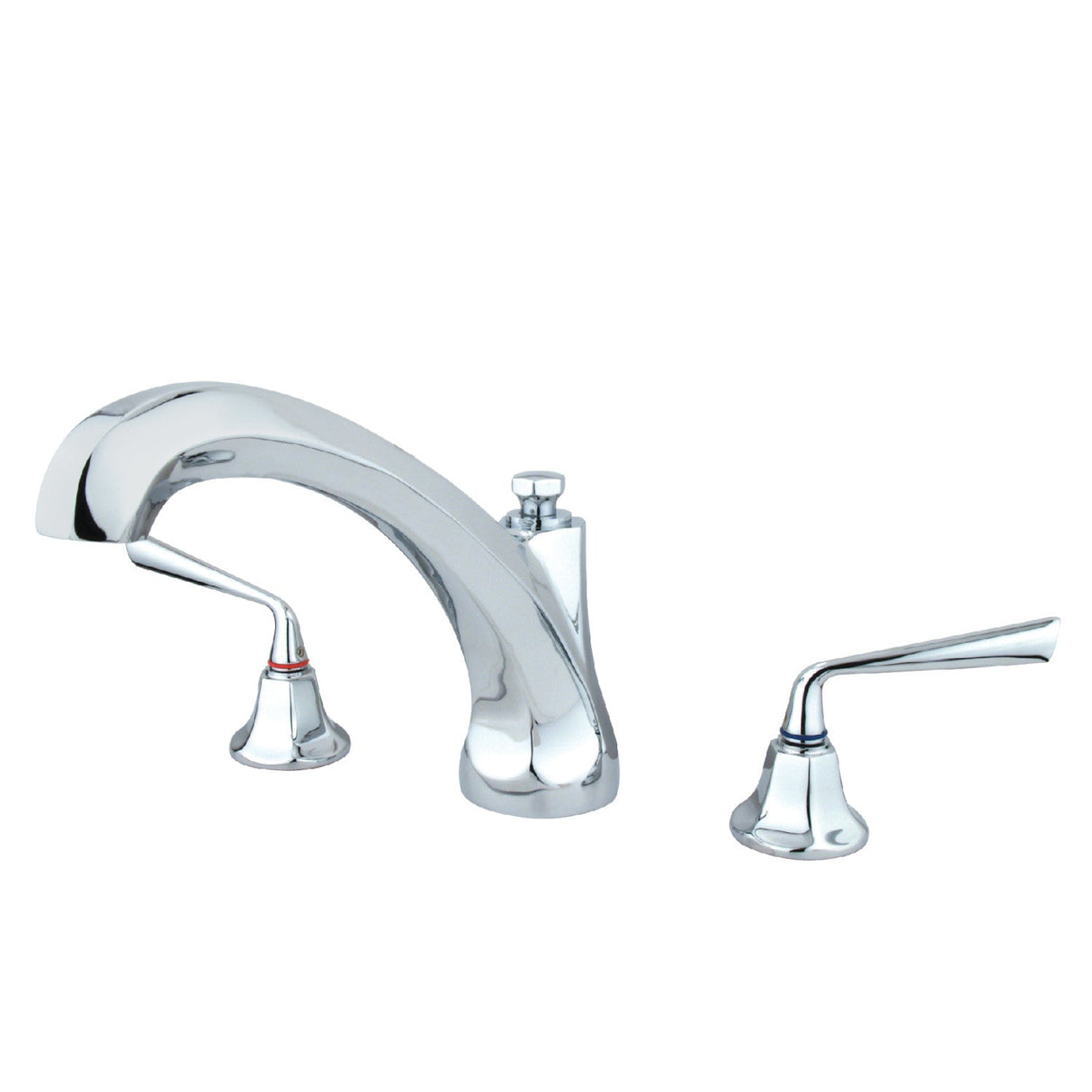 Silver Sage KS4321ZL Two-Handle 3-Hole Deck Mount Roman Tub Faucet, Polished Chrome