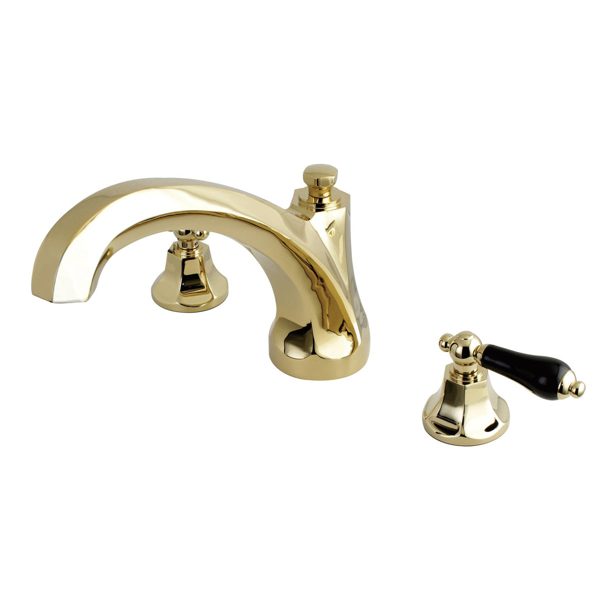 Duchess KS4322PKL Two-Handle 3-Hole Deck Mount Roman Tub Faucet, Polished Brass