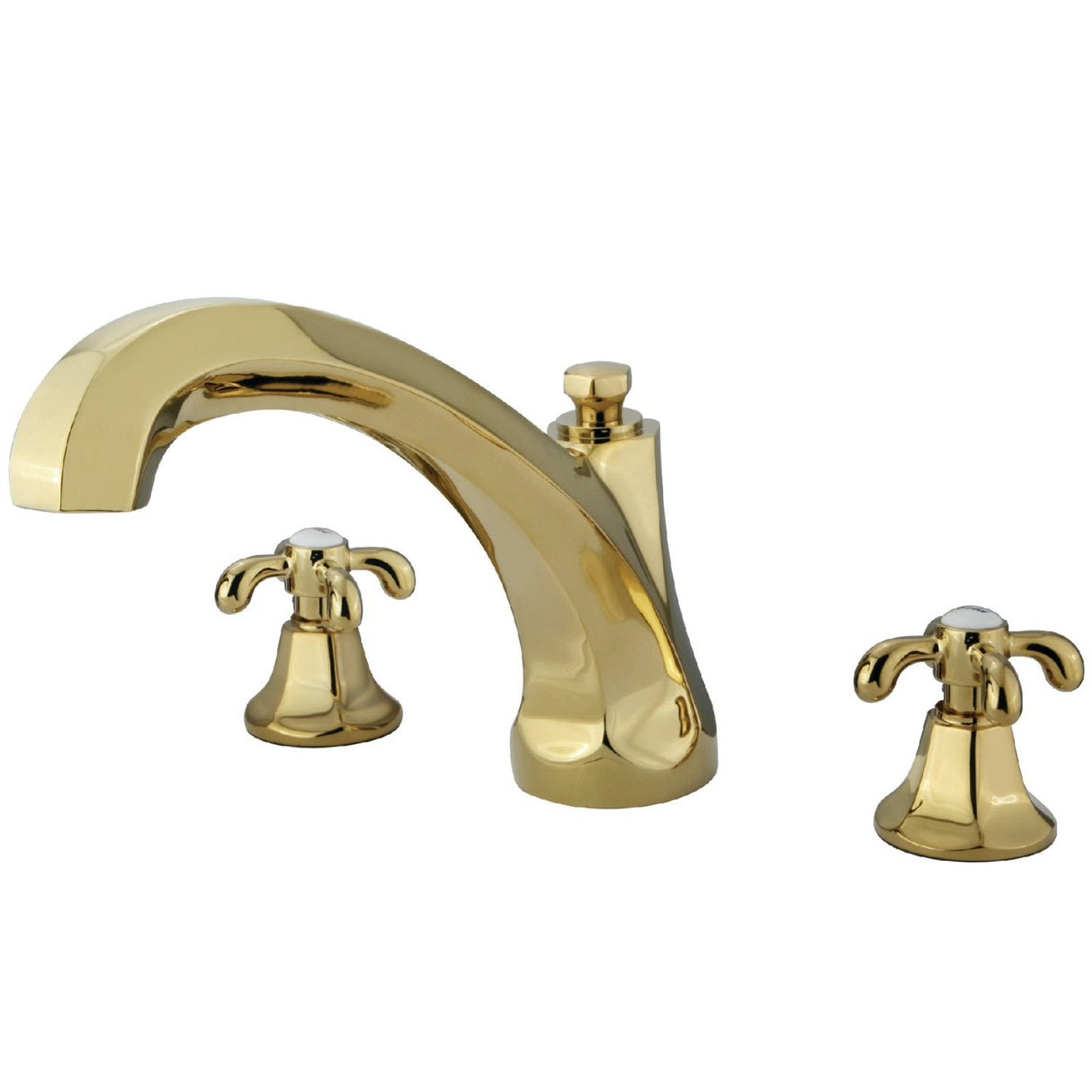 Vintage KS4322TX Two-Handle 3-Hole Deck Mount Roman Tub Faucet, Polished Brass
