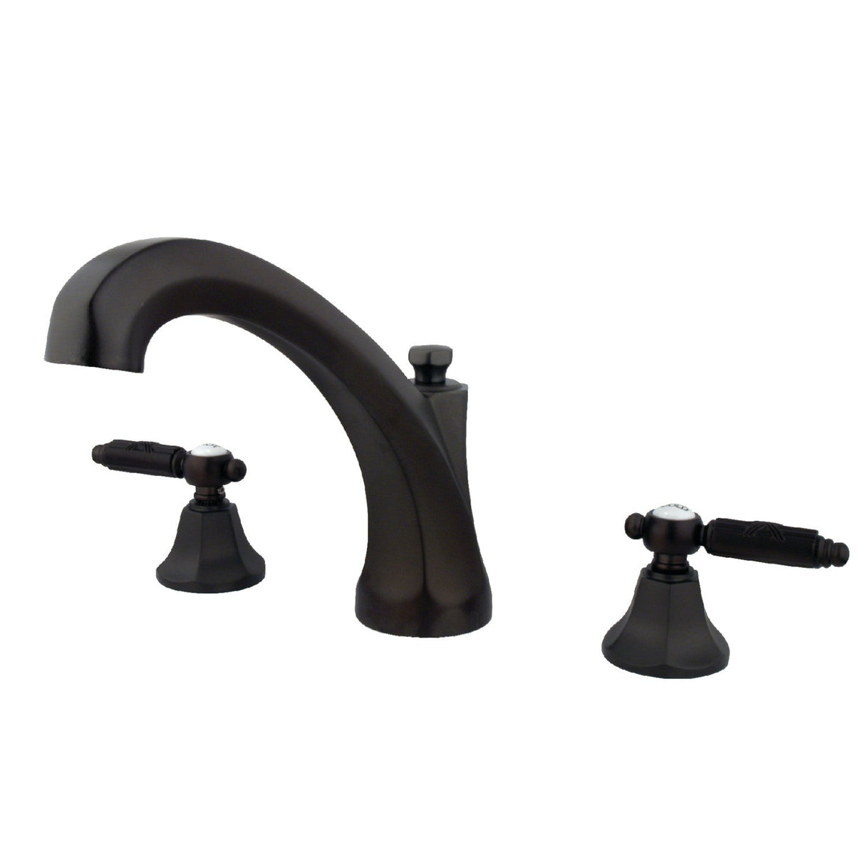 Georgian KS4325GL Two-Handle 3-Hole Deck Mount Roman Tub Faucet, Oil Rubbed Bronze