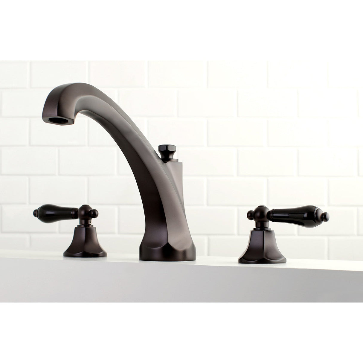 Duchess KS4325PKL Two-Handle 3-Hole Deck Mount Roman Tub Faucet, Oil Rubbed Bronze