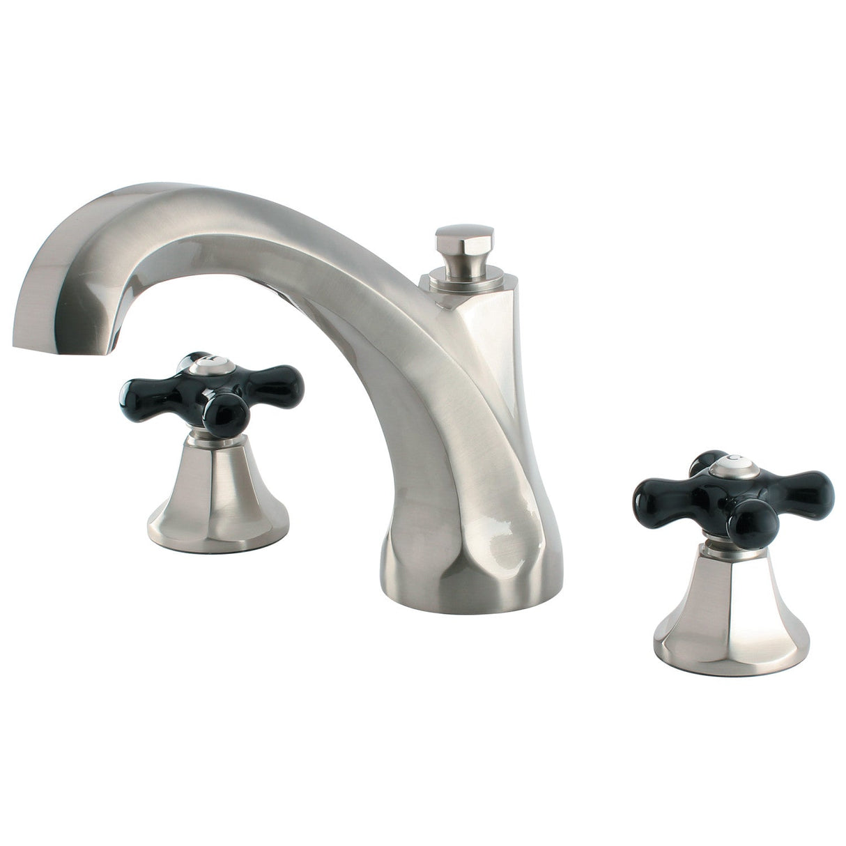 Duchess KS4328PKX Two-Handle 3-Hole Deck Mount Roman Tub Faucet, Brushed Nickel