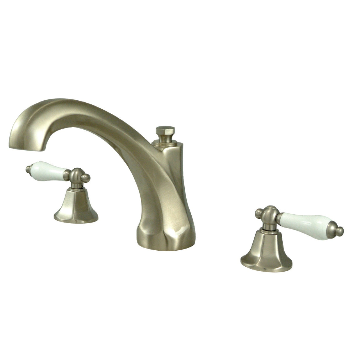 Metropolitan KS4328PL Two-Handle 3-Hole Deck Mount Roman Tub Faucet, Brushed Nickel