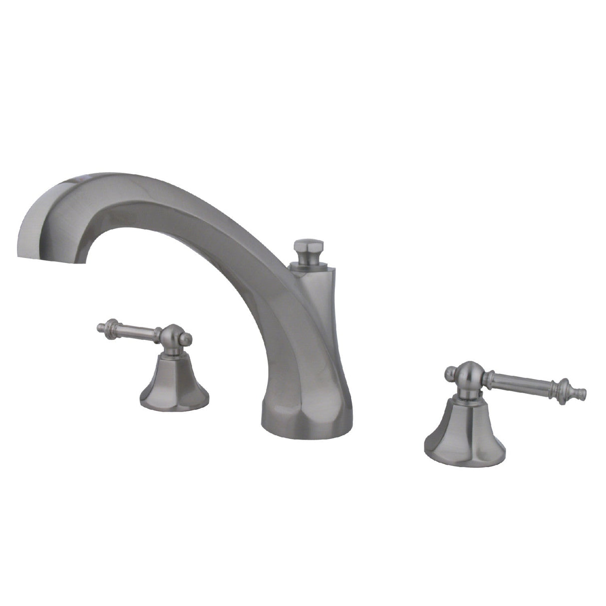 Metropolitan KS4328TL Two-Handle 3-Hole Deck Mount Roman Tub Faucet, Brushed Nickel