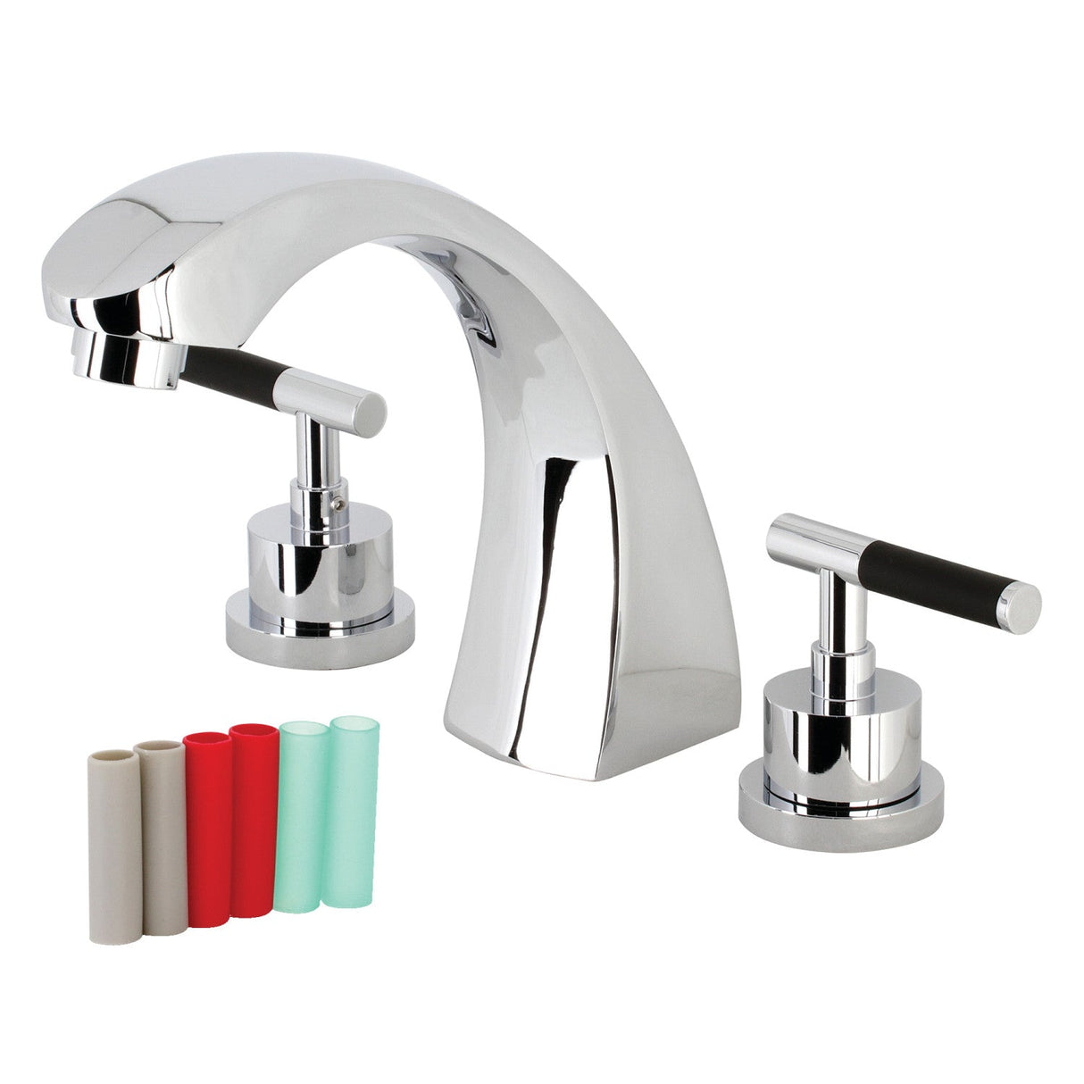 Kaiser KS4361CKL Two-Handle 3-Hole Deck Mount Roman Tub Faucet, Polished Chrome