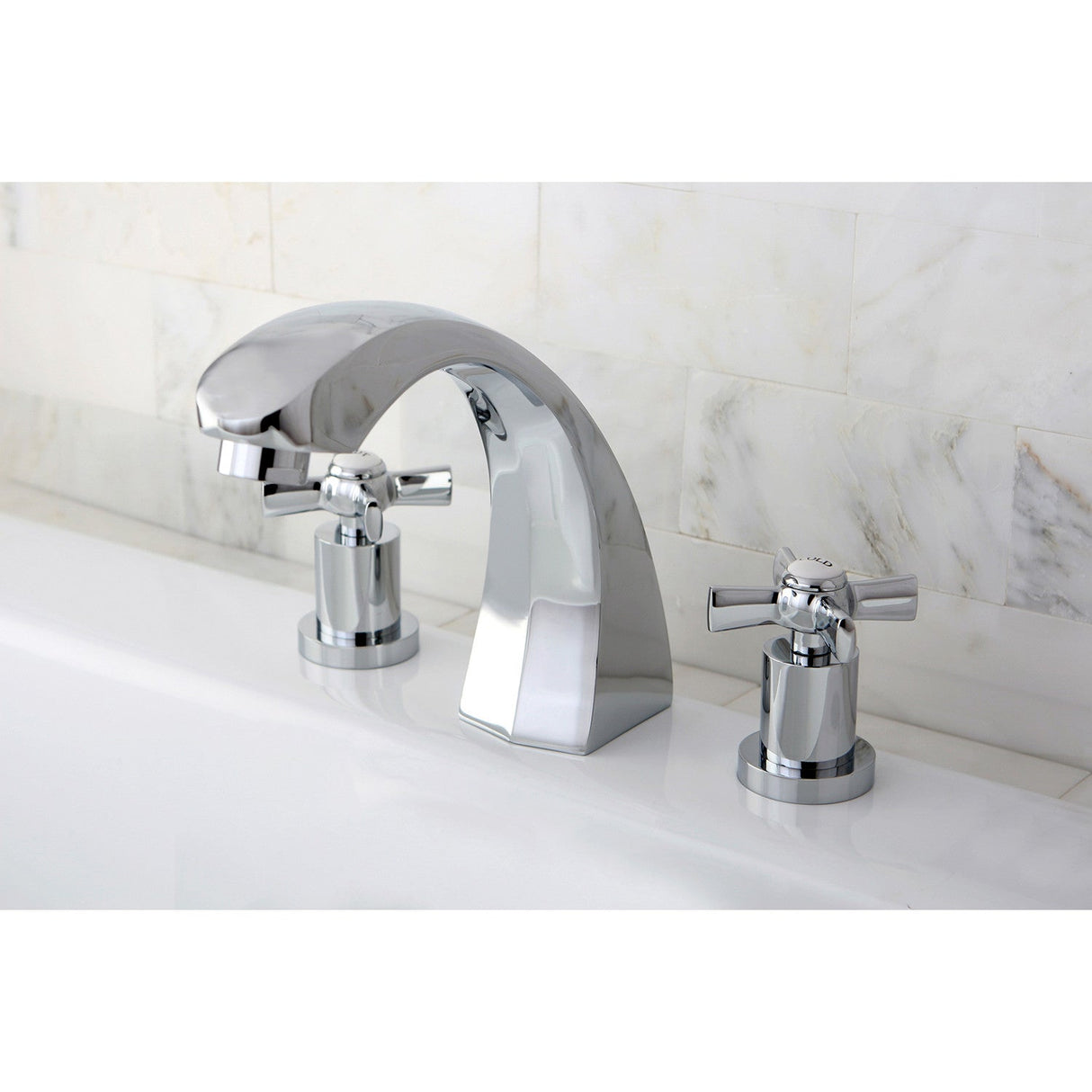 Millennium KS4361ZX Two-Handle 3-Hole Deck Mount Roman Tub Faucet, Polished Chrome