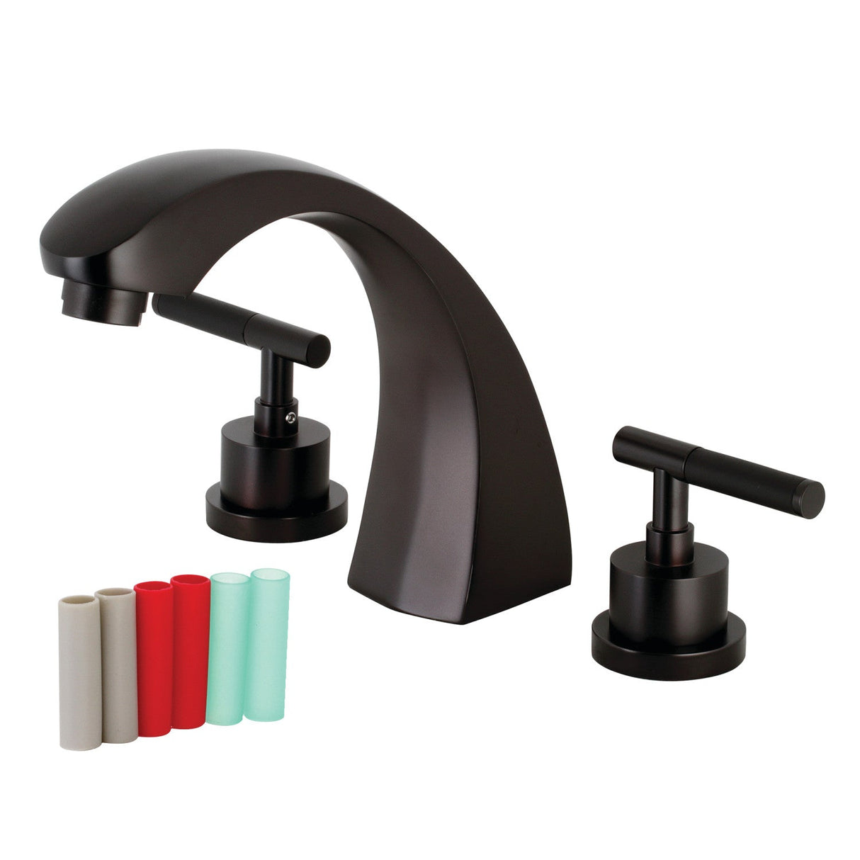 Kaiser KS4365CKL Two-Handle 3-Hole Deck Mount Roman Tub Faucet, Oil Rubbed Bronze