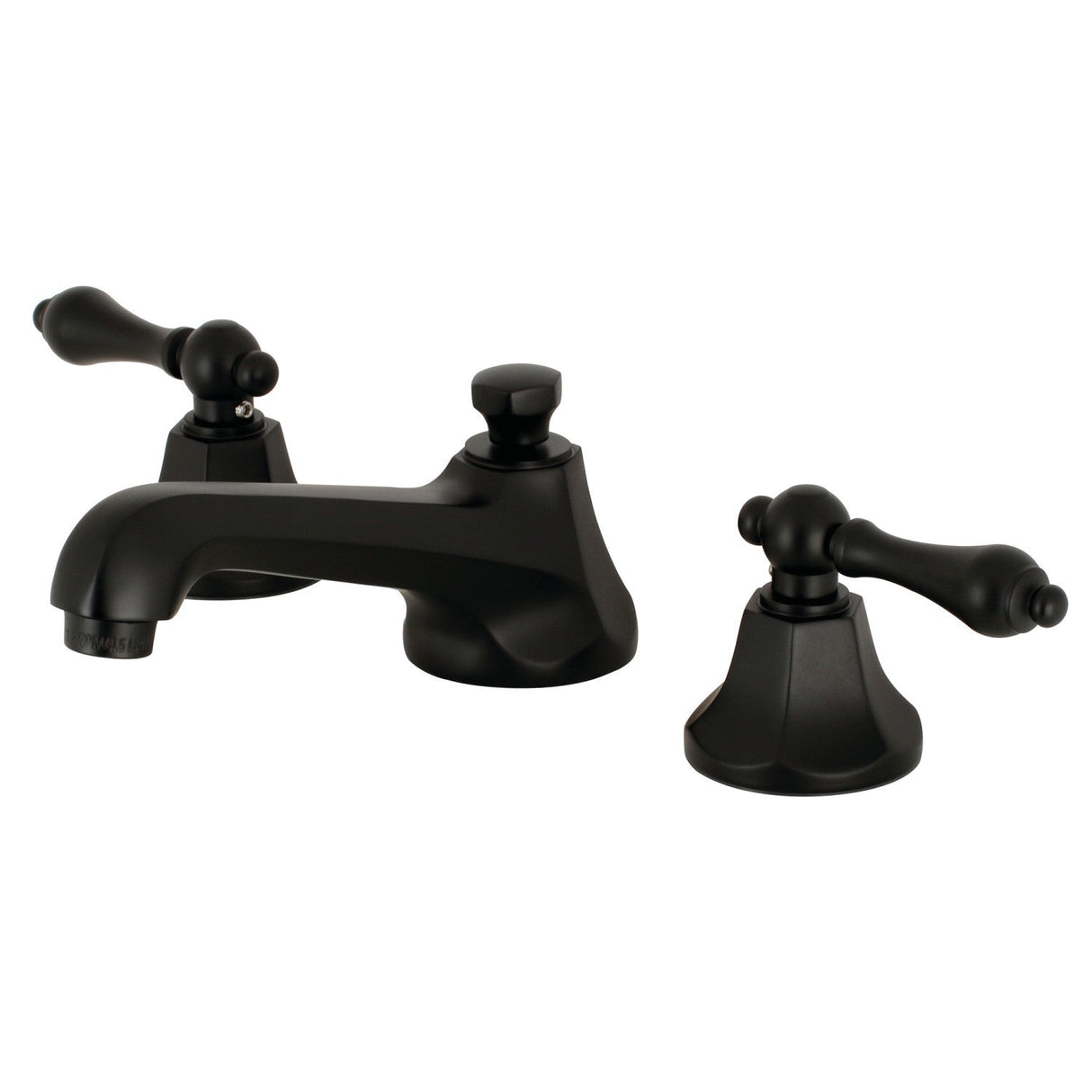 Metropolitan KS4460AL Two-Handle 3-Hole Deck Mount Widespread Bathroom Faucet with Brass Pop-Up, Matte Black