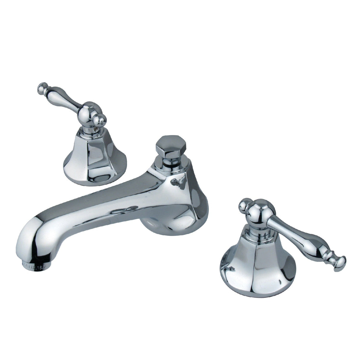 Naples KS4461NL Two-Handle 3-Hole Deck Mount Widespread Bathroom Faucet with Brass Pop-Up, Polished Chrome