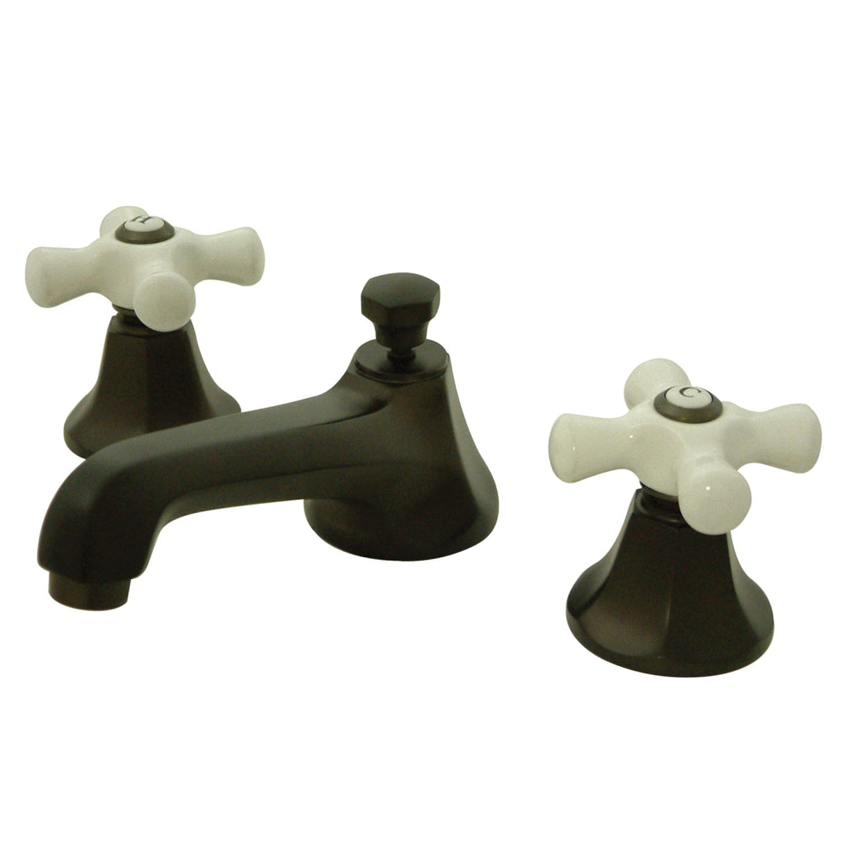 Metropolitan KS4465PX Two-Handle 3-Hole Deck Mount Widespread Bathroom Faucet with Brass Pop-Up, Oil Rubbed Bronze