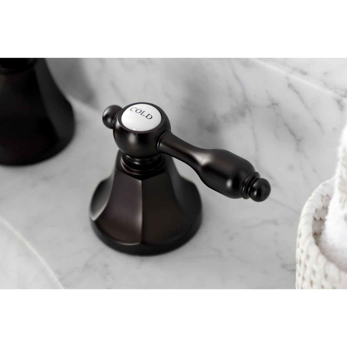 Tudor KS4465TAL Two-Handle 3-Hole Deck Mount Widespread Bathroom Faucet with Brass Pop-Up, Oil Rubbed Bronze