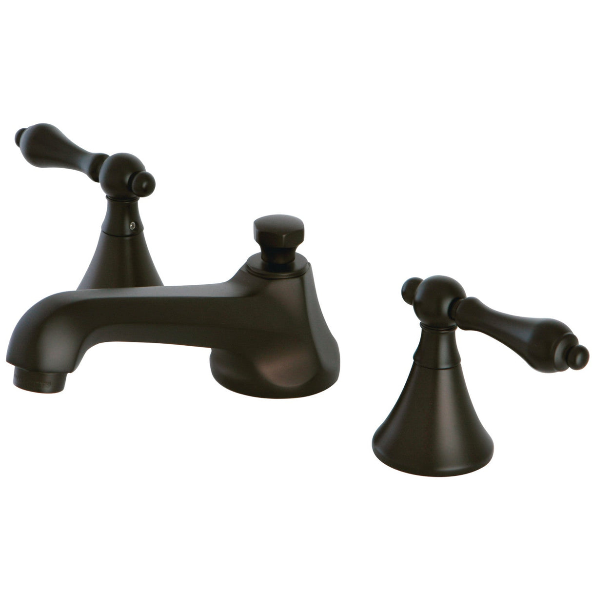 KS4475AL Two-Handle 3-Hole Deck Mount Widespread Bathroom Faucet with Brass Pop-Up, Oil Rubbed Bronze