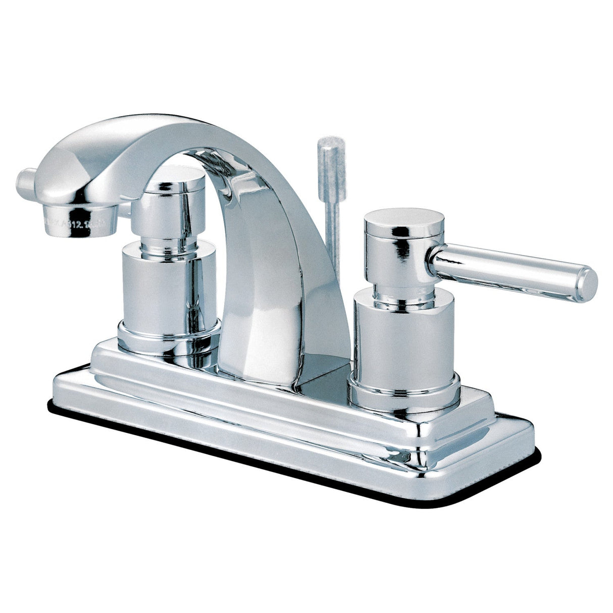 Concord KS4641DL Two-Handle 3-Hole Deck Mount 4" Centerset Bathroom Faucet with Brass Pop-Up, Polished Chrome