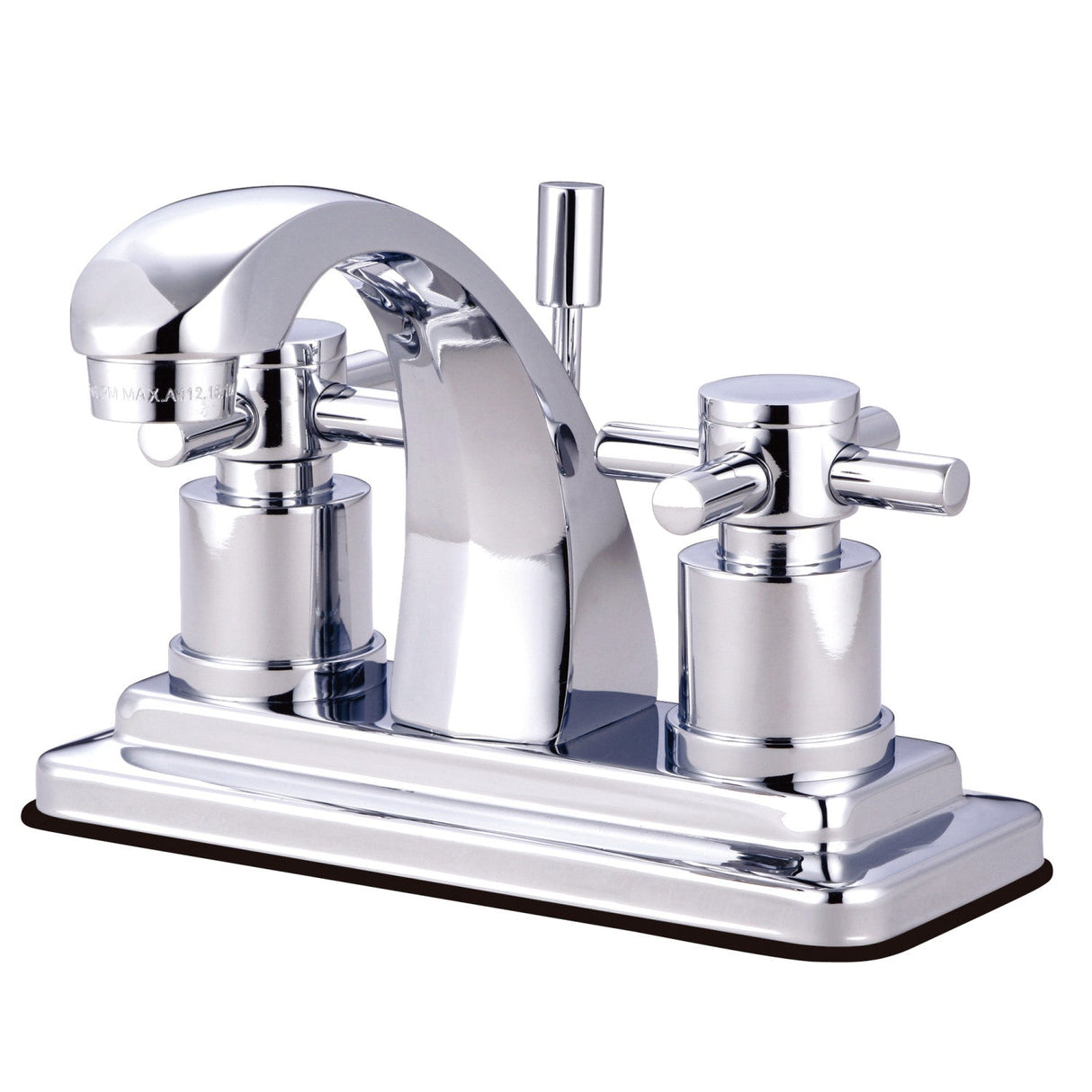 Concord KS4641DX Two-Handle 3-Hole Deck Mount 4" Centerset Bathroom Faucet with Brass Pop-Up, Polished Chrome