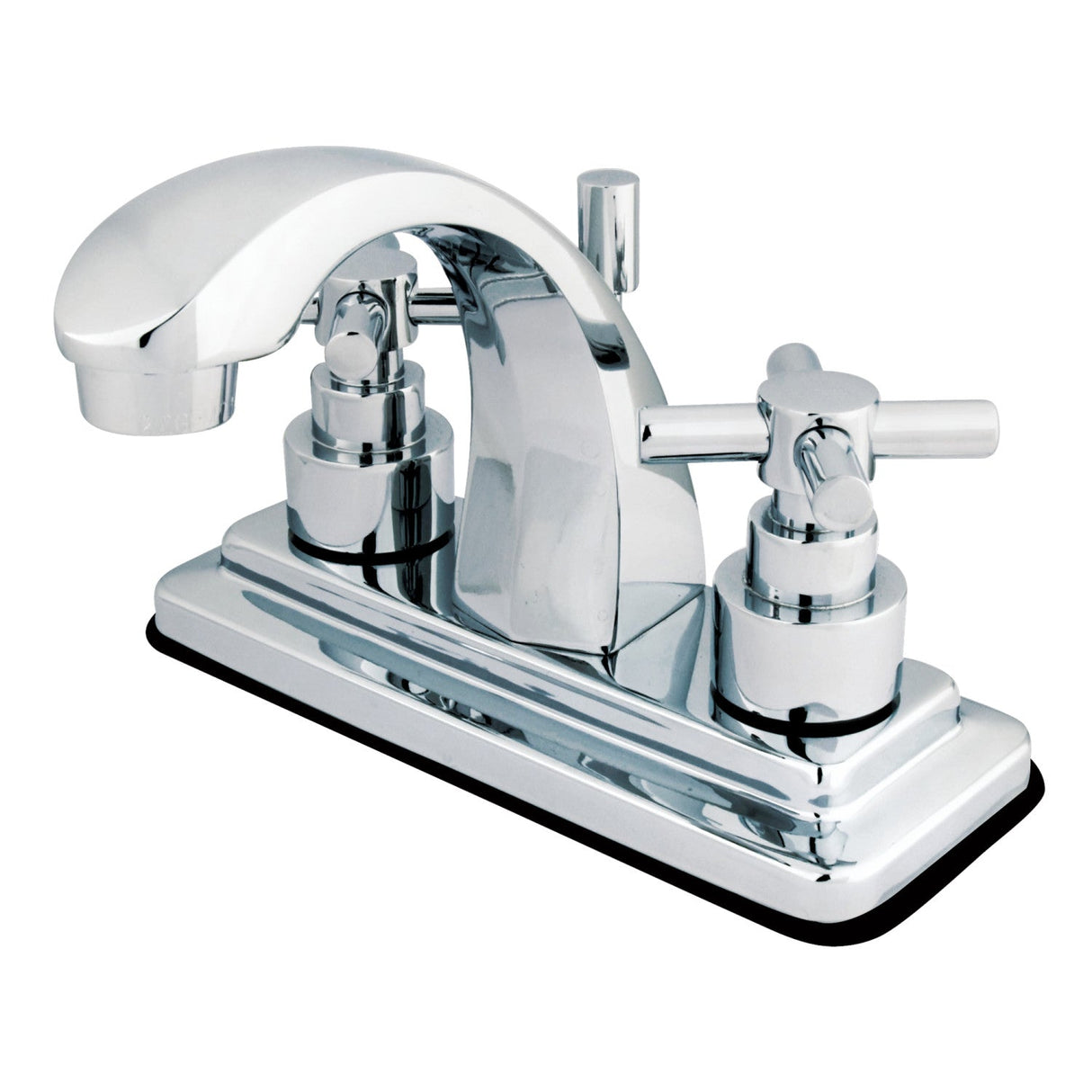 Elinvar KS4641EX Two-Handle 3-Hole Deck Mount 4" Centerset Bathroom Faucet with Brass Pop-Up, Polished Chrome