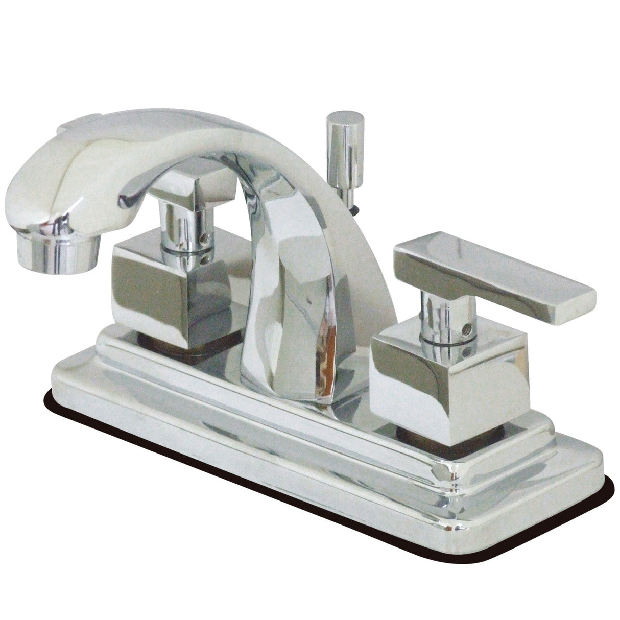 Executive KS4641QLL Two-Handle 3-Hole Deck Mount 4" Centerset Bathroom Faucet with Brass Pop-Up, Polished Chrome