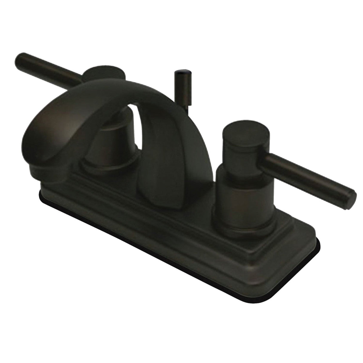 Concord KS4645DL Two-Handle 3-Hole Deck Mount 4" Centerset Bathroom Faucet with Brass Pop-Up, Oil Rubbed Bronze