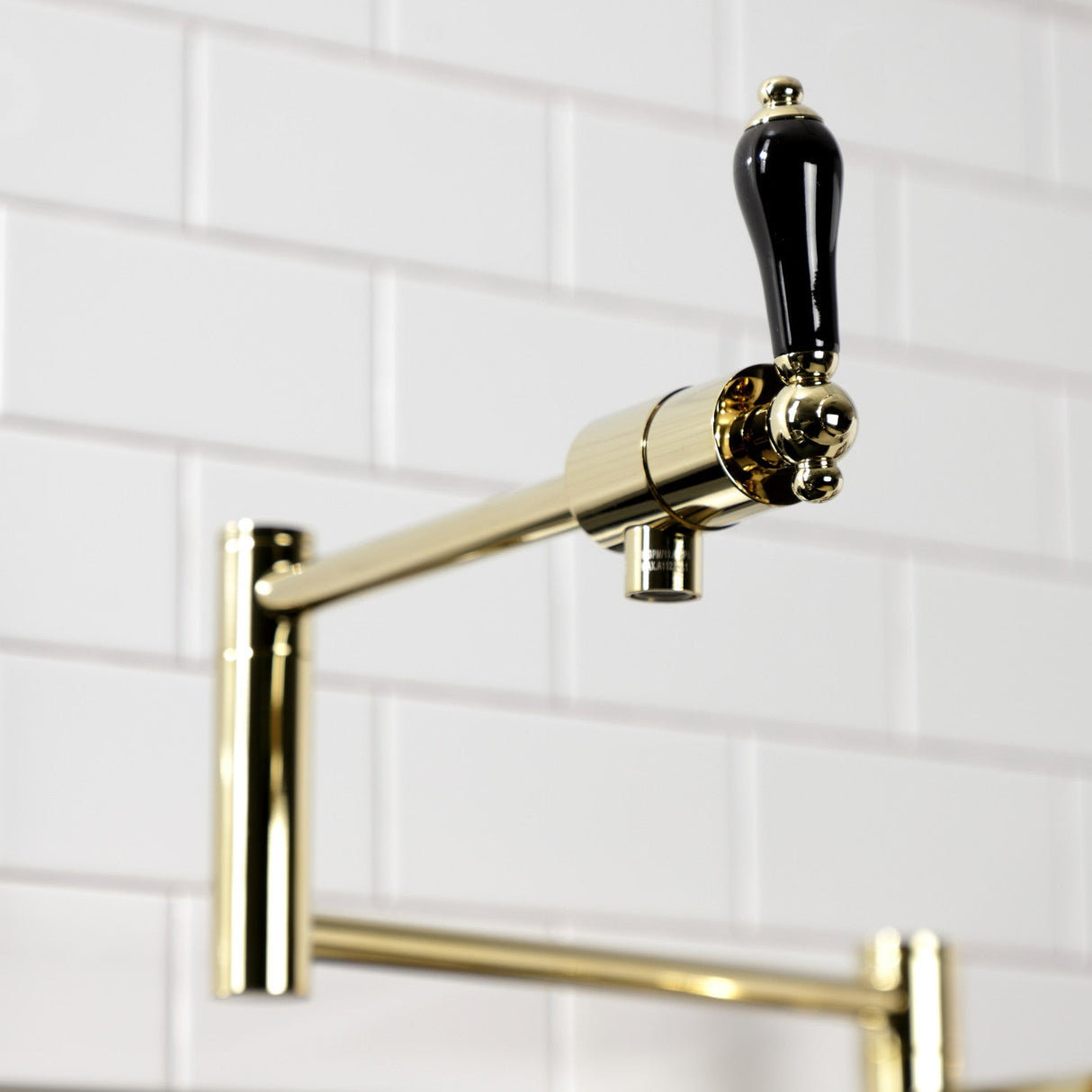 Duchess KS4702PKL Single-Hole Deck Mount Pot Filler, Polished Brass