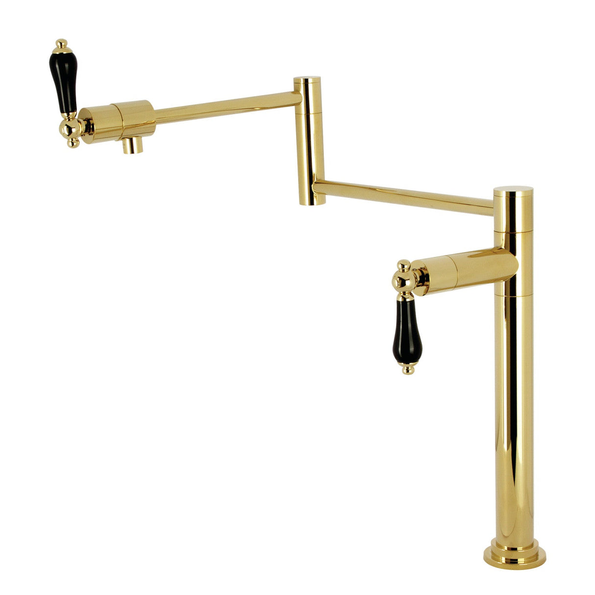Duchess KS4702PKL Single-Hole Deck Mount Pot Filler, Polished Brass