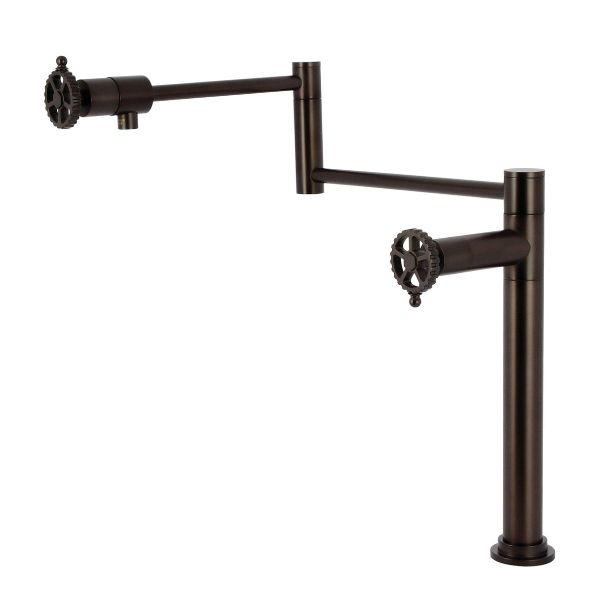 Fuller KS4705CG Two-Handle Deck Mount Pot Filler, Oil Rubbed Bronze