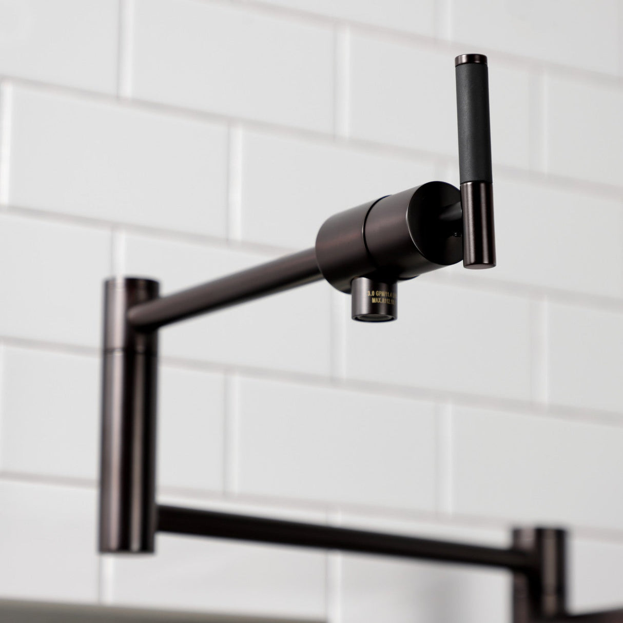 Kaiser KS4705CKL Single-Hole Deck Mount Pot Filler, Oil Rubbed Bronze