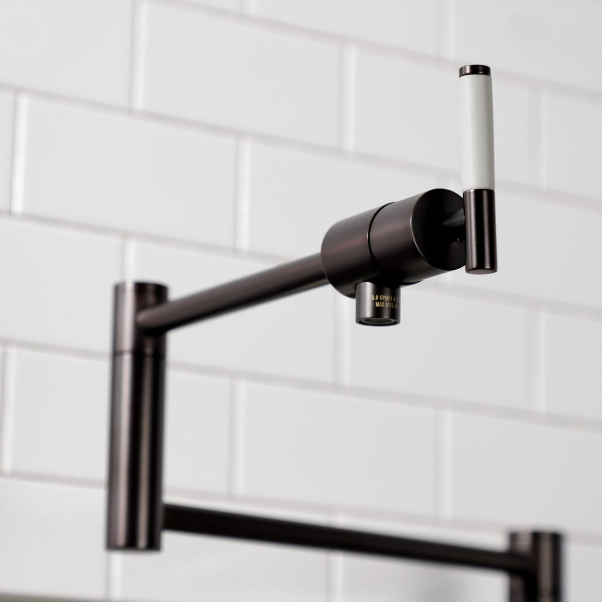 Kaiser KS4705CKL Single-Hole Deck Mount Pot Filler, Oil Rubbed Bronze