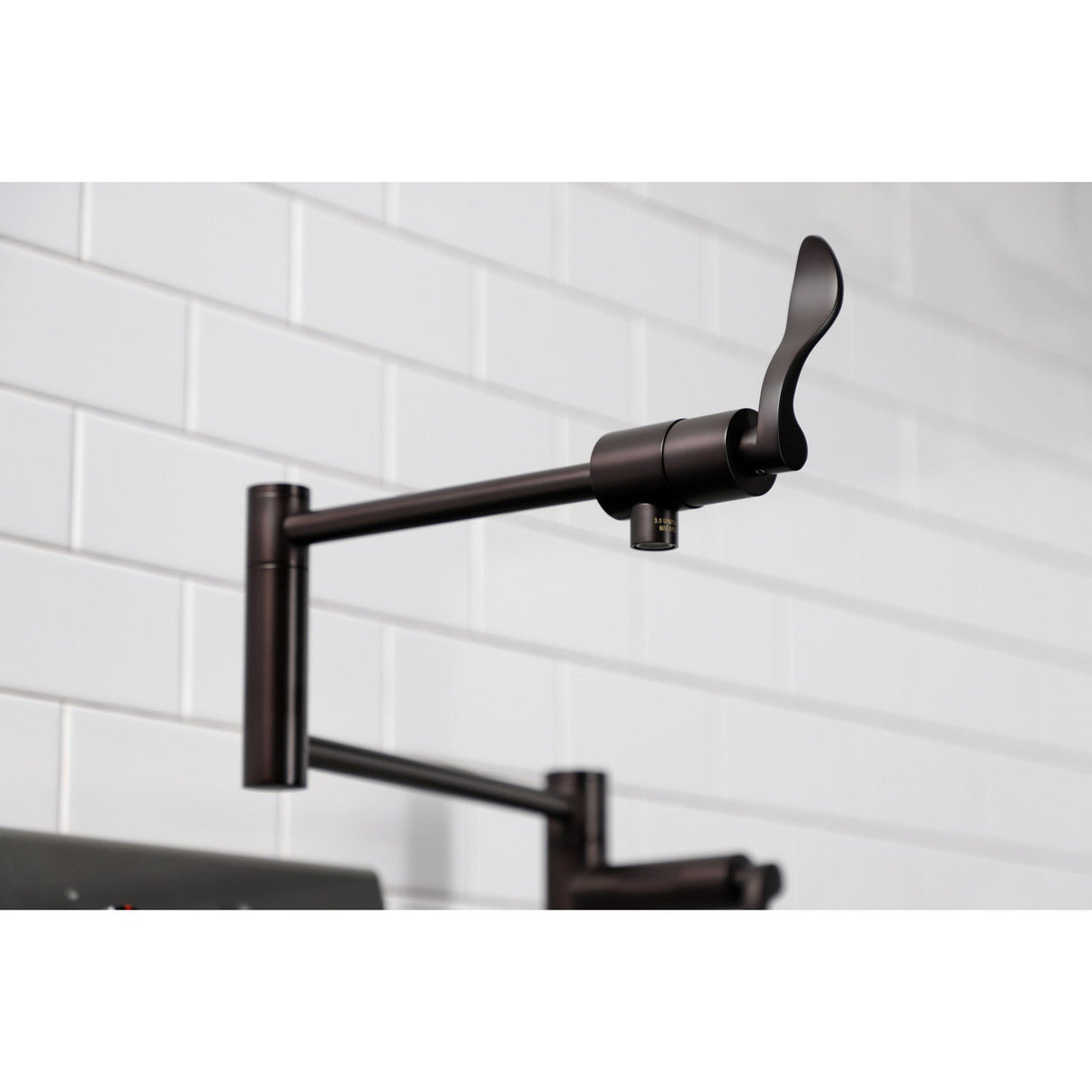 NuWave KS4705DFL Single-Hole Deck Mount Pot Filler, Oil Rubbed Bronze