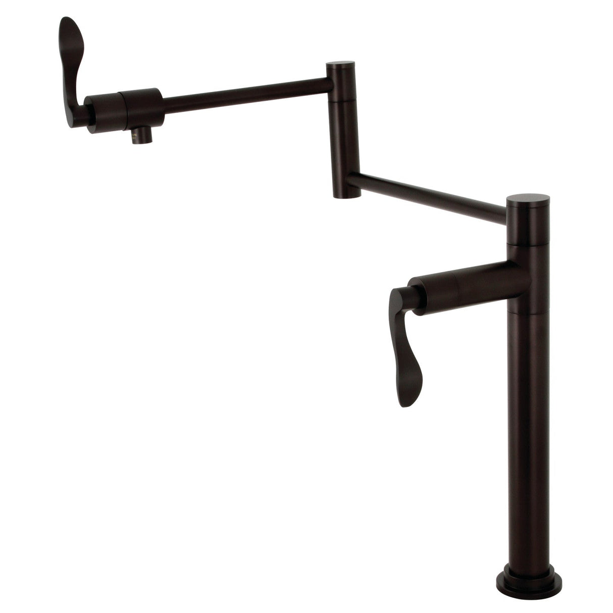 NuWave KS4705DFL Single-Hole Deck Mount Pot Filler, Oil Rubbed Bronze