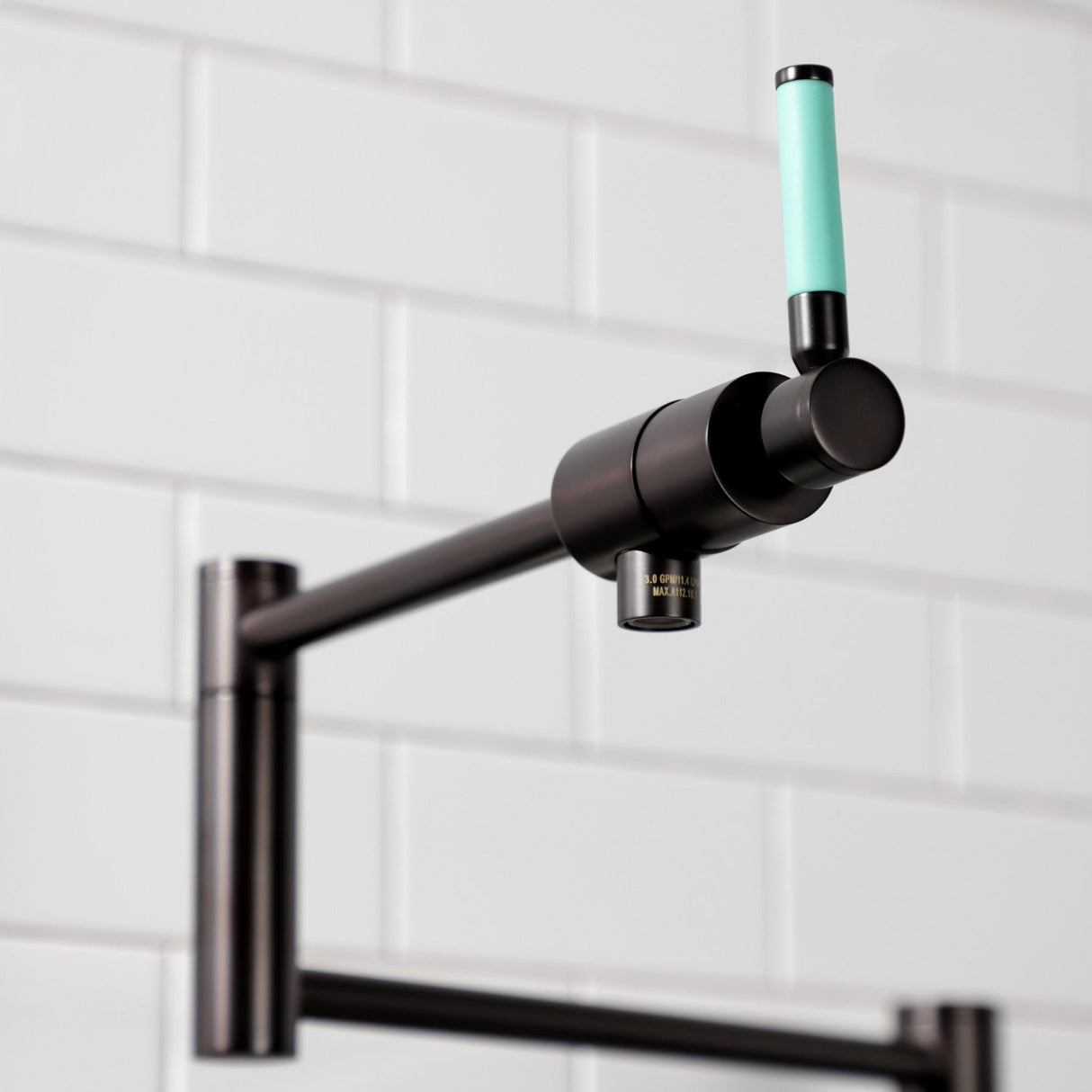 Kaiser KS4705DKL Single-Hole Deck Mount Pot Filler, Oil Rubbed Bronze