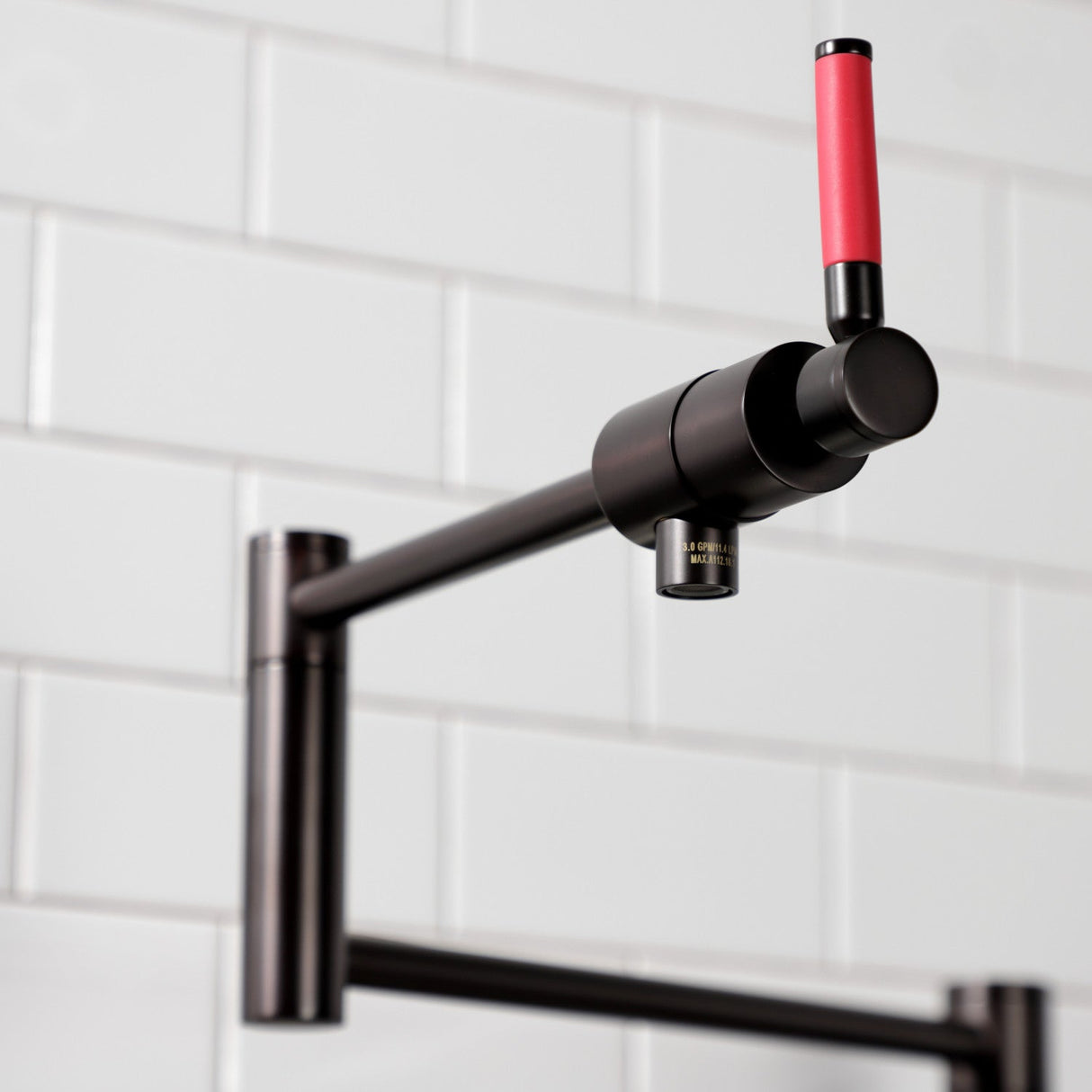 Kaiser KS4705DKL Single-Hole Deck Mount Pot Filler, Oil Rubbed Bronze