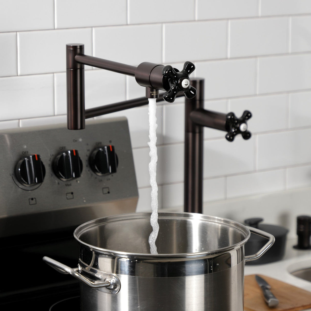 Duchess KS4705PKX Single-Hole Deck Mount Pot Filler, Oil Rubbed Bronze
