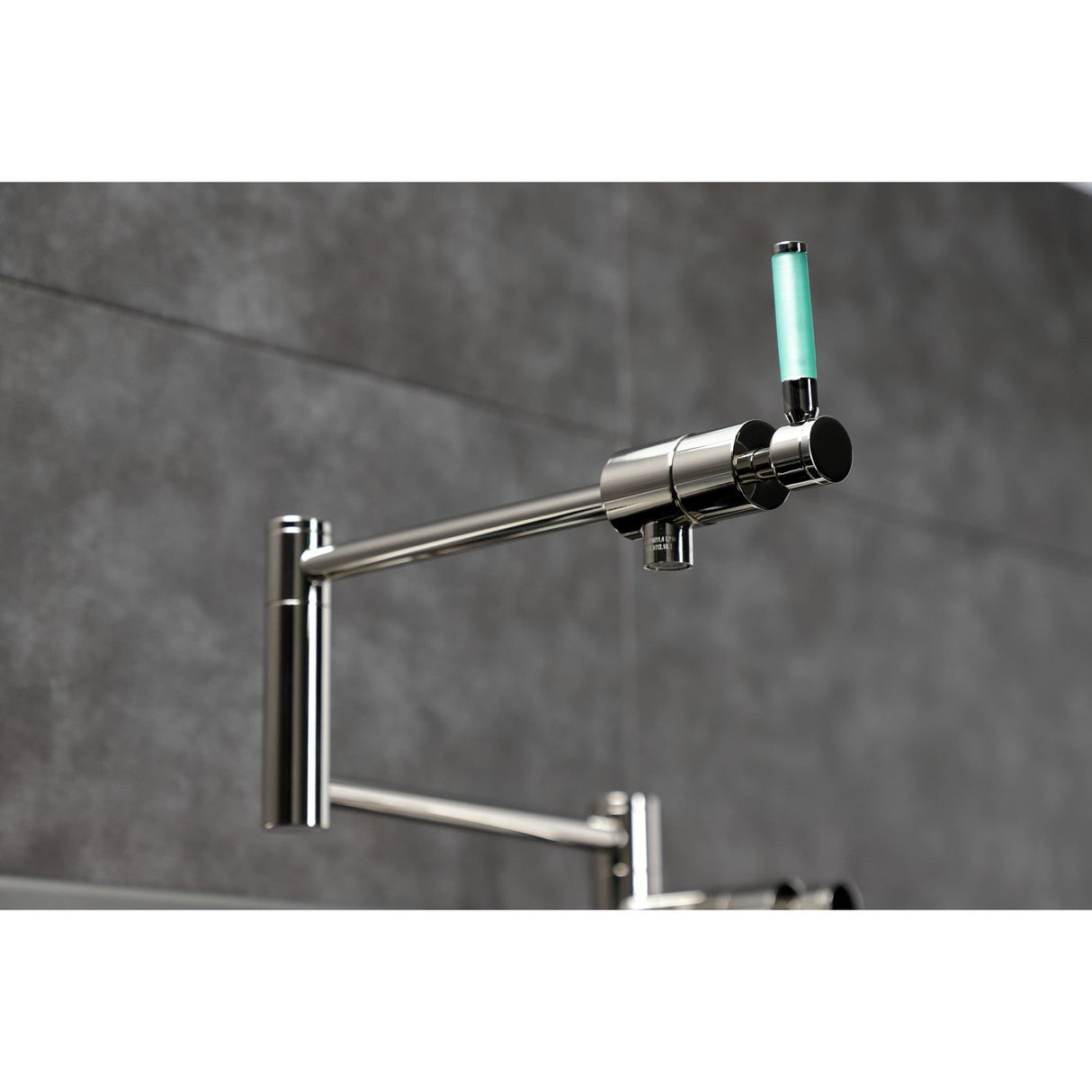 Kaiser KS4706DKL Single-Hole Deck Mount Pot Filler, Polished Nickel