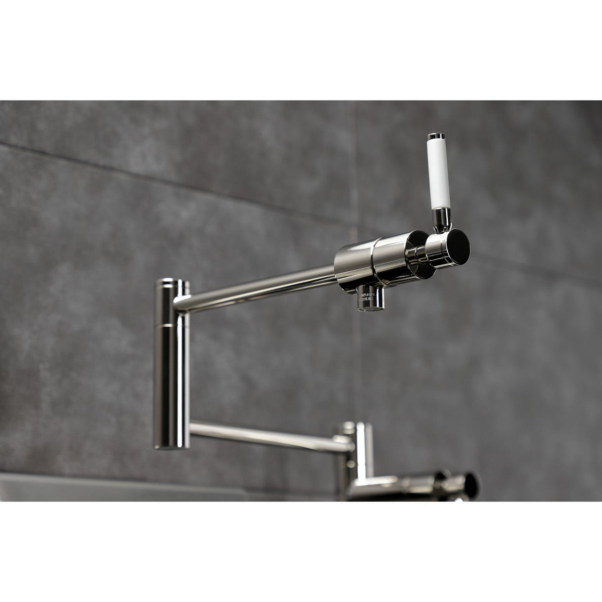 Kaiser KS4706DKL Single-Hole Deck Mount Pot Filler, Polished Nickel