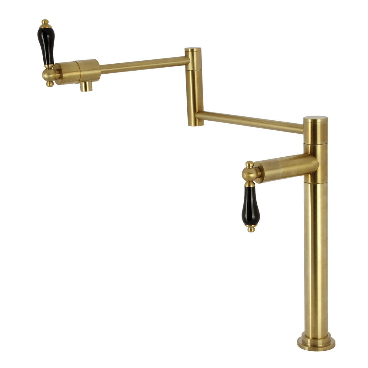 Duchess KS4707PKL Single-Hole Deck Mount Pot Filler, Brushed Brass