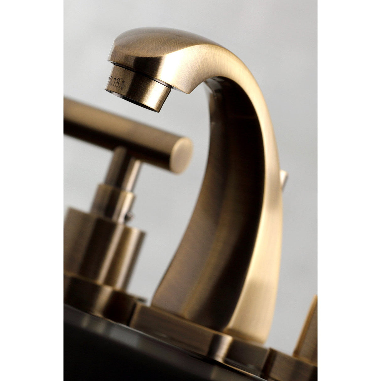 Manhattan KS4943CML Two-Handle 3-Hole Deck Mount Widespread Bathroom Faucet with Brass Pop-Up, Antique Brass